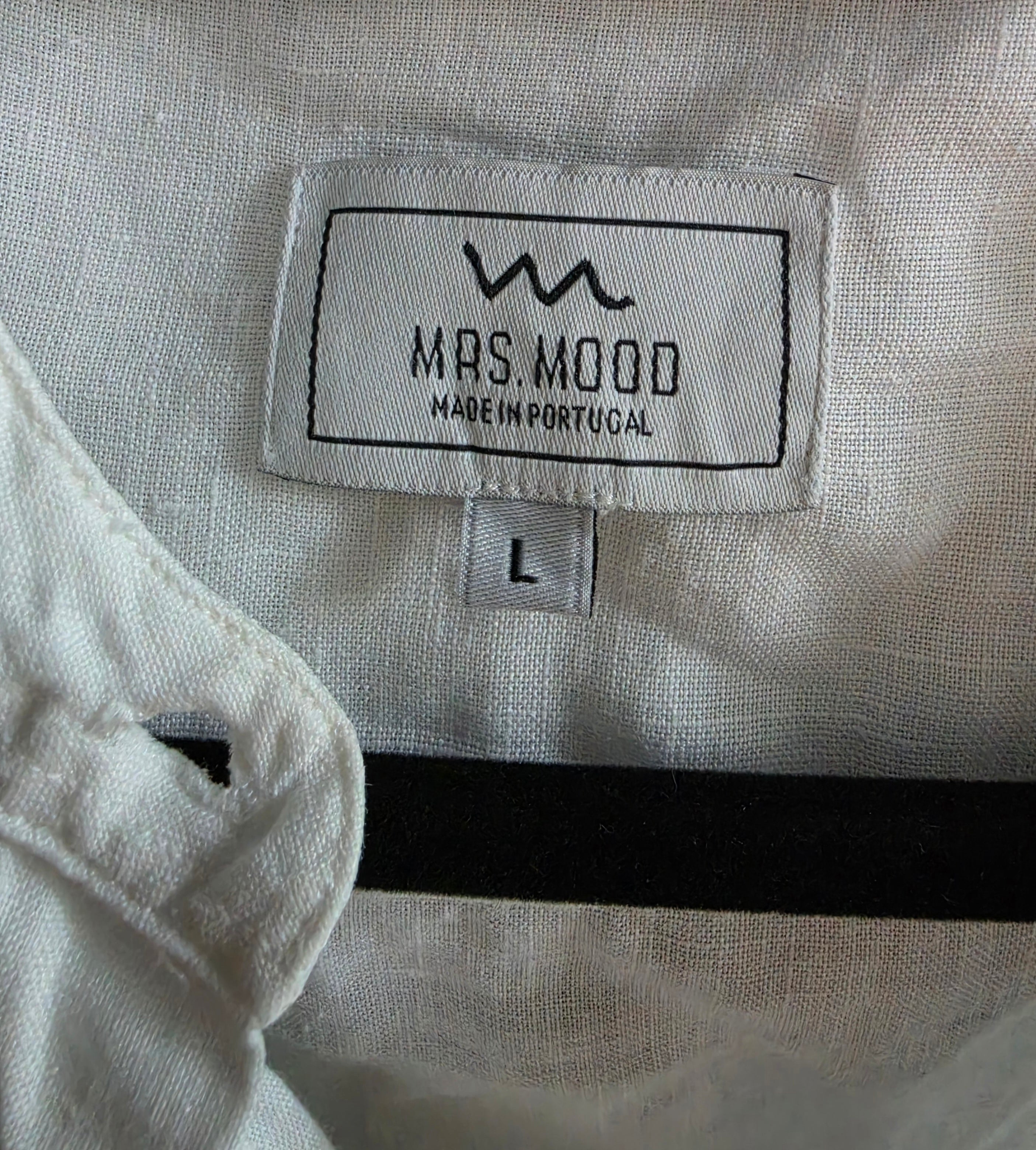 Mrs Mood Portugal linnen midi jurk L 40 tweedehands dames