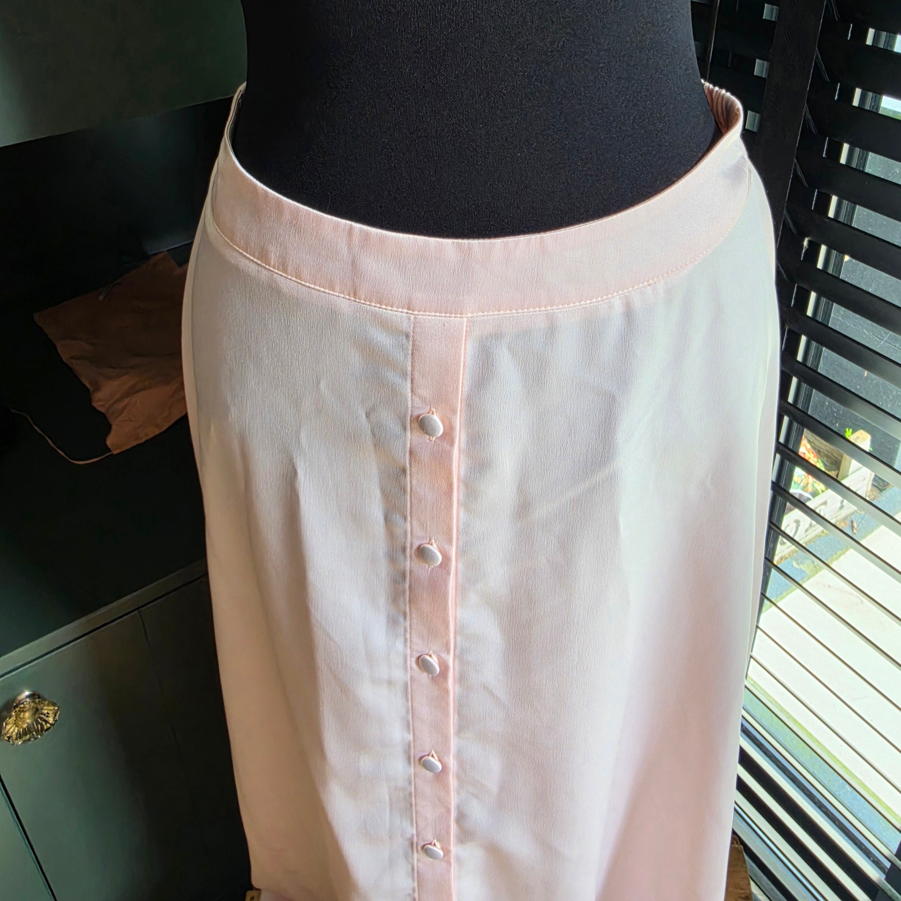 March 23 satijnlook setje Midi rok  en top 36 38 M tweedehands dames designer