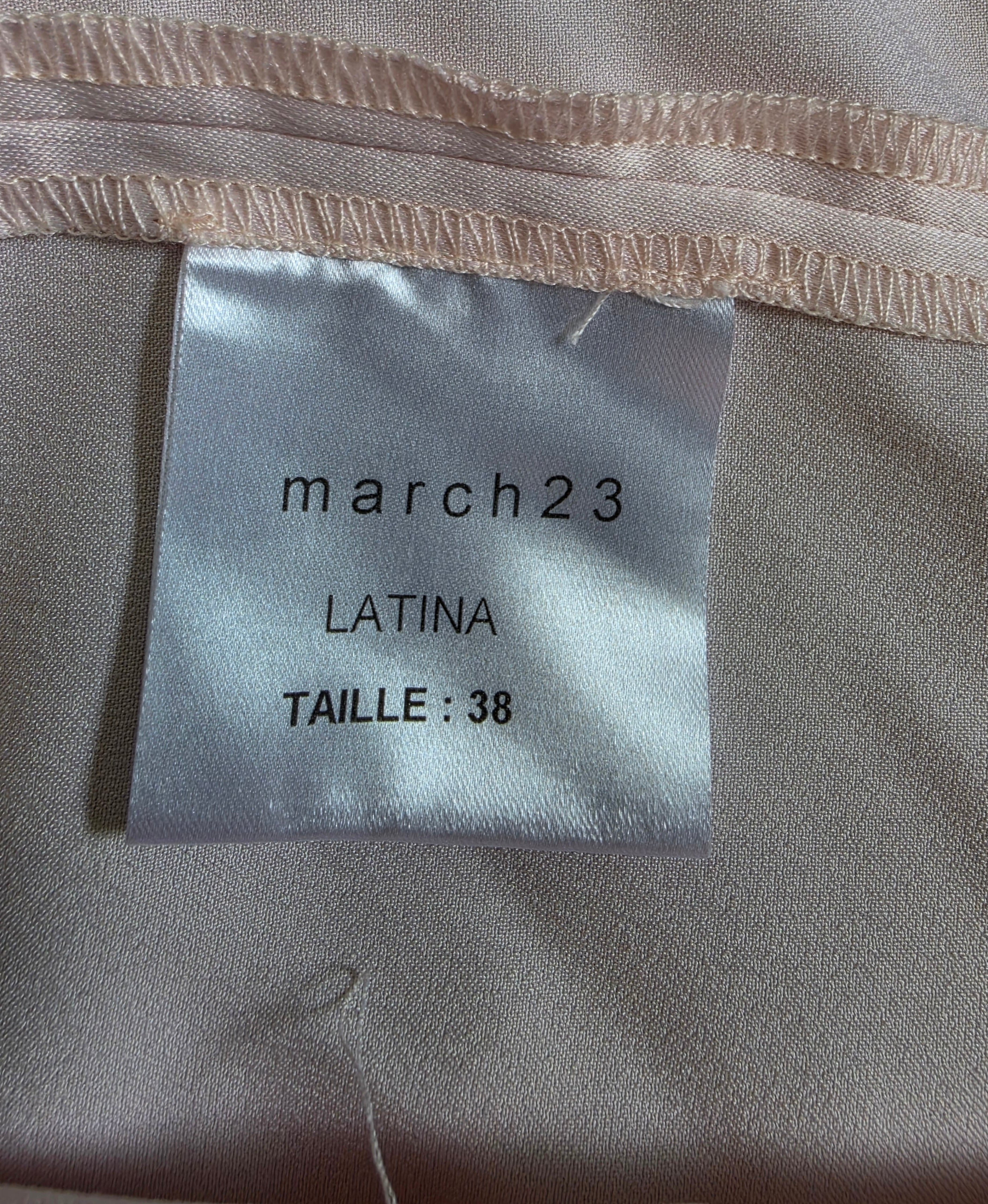 March 23 satijnlook setje Midi rok  en top 36 38 M tweedehands dames designer