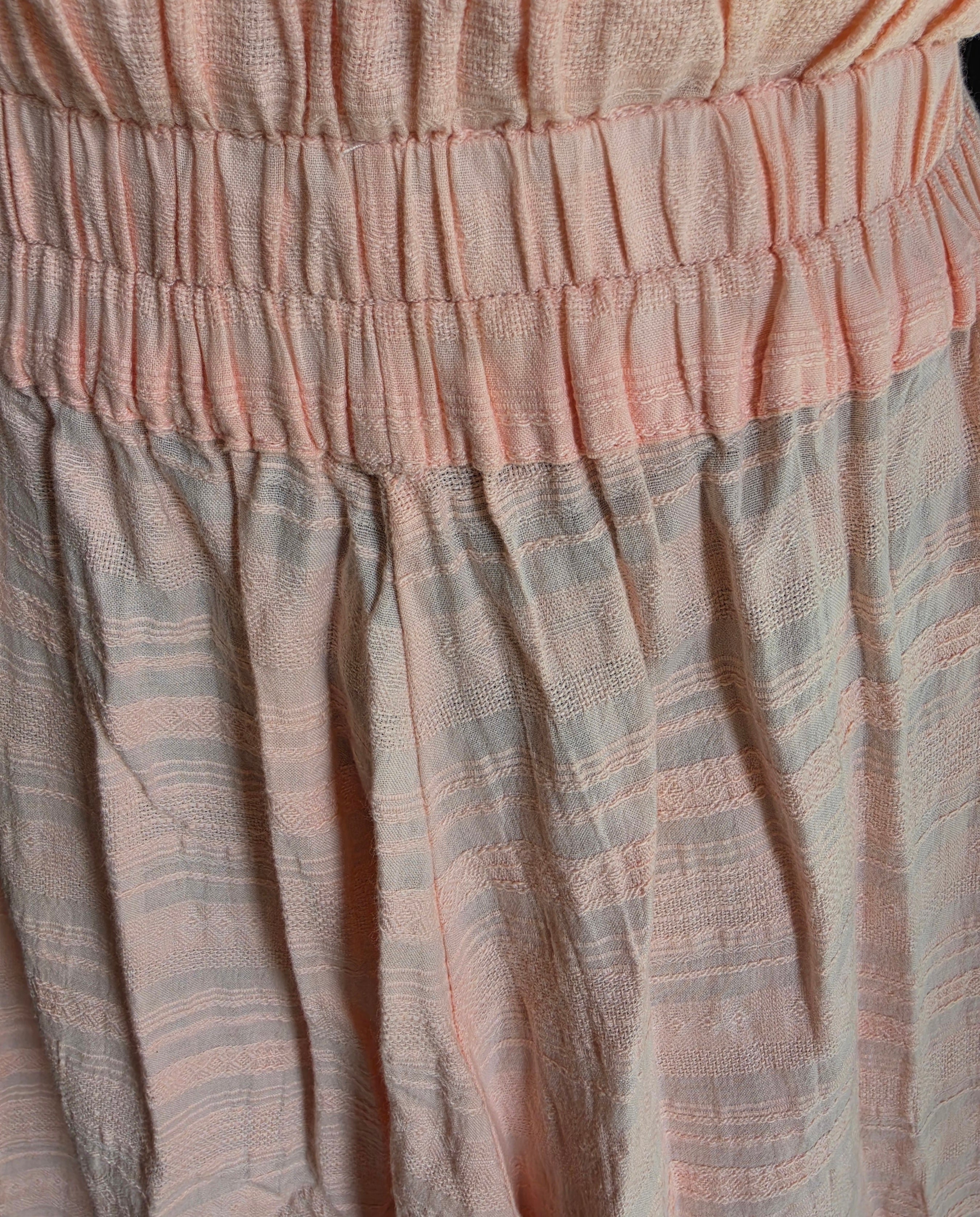 Mara Hoffman maxi rok Carmen roze S 36 resortwear tweedehands dames organic cotton