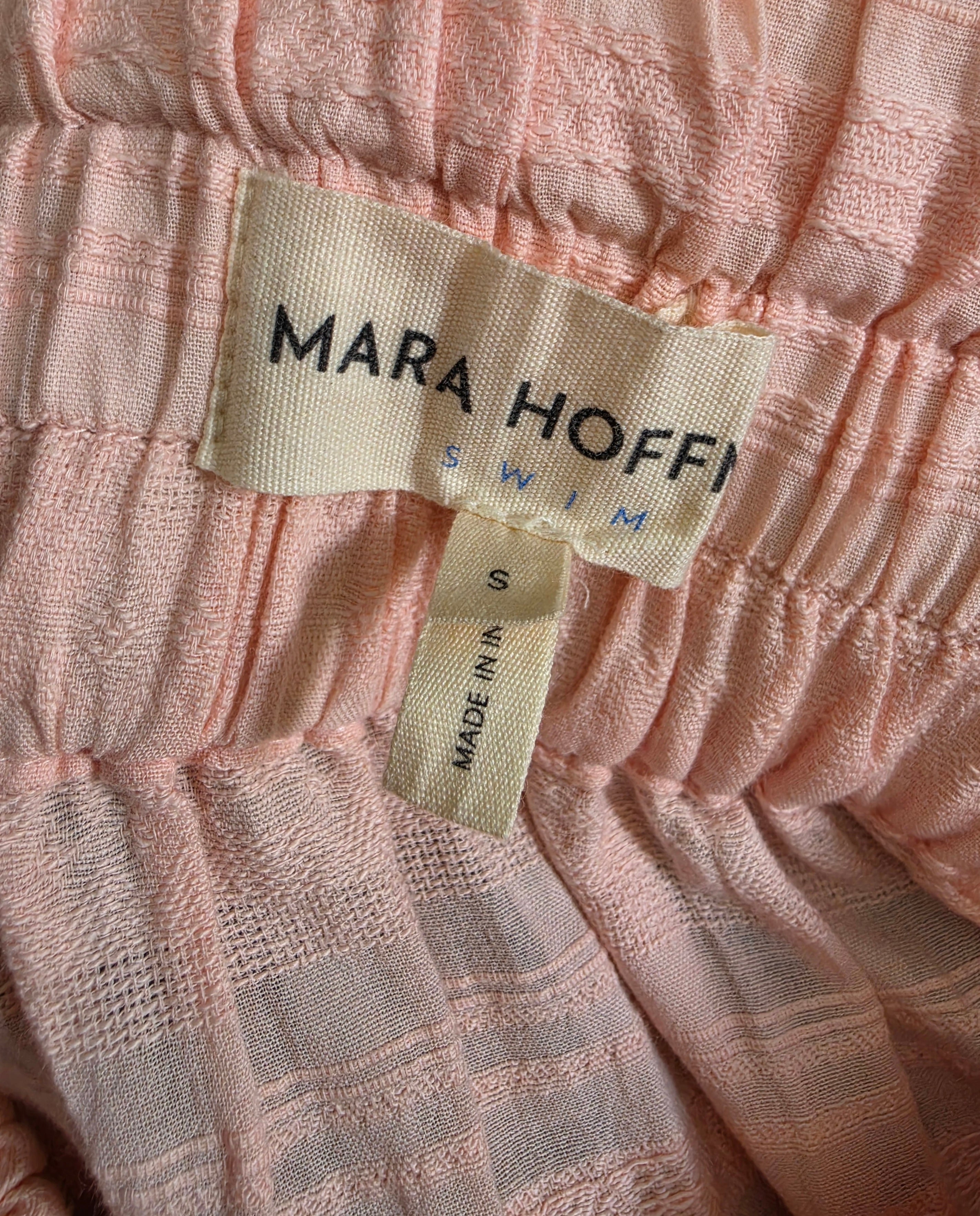 Mara Hoffman maxi rok Carmen roze S 36 resortwear tweedehands dames organic cotton