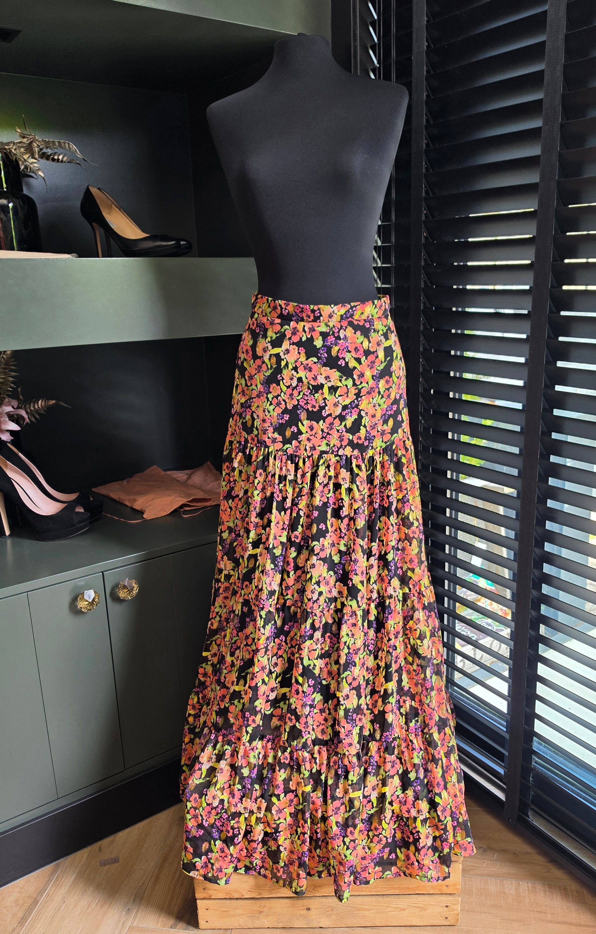 Ladress maxi rok Miley floral xs 34 tweedehands dames