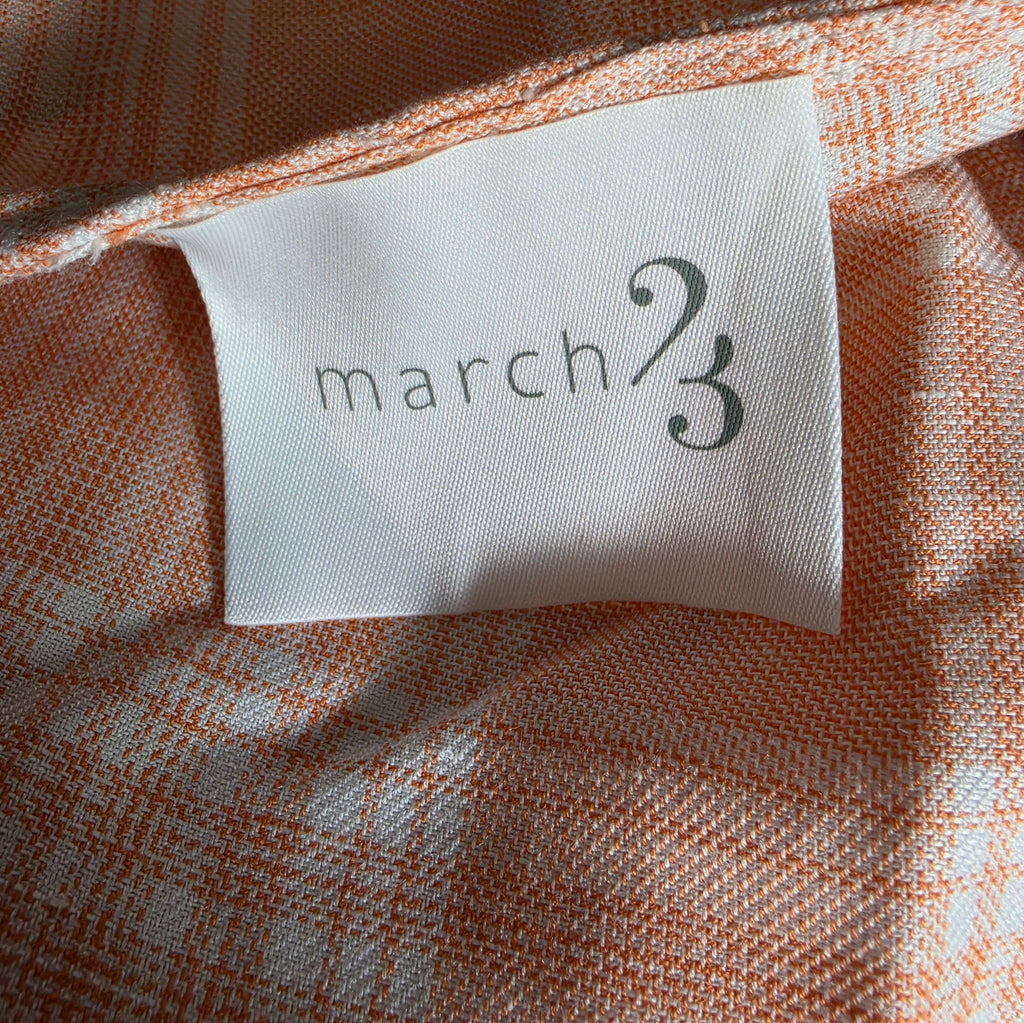 March23 knoop midi rok split xs 34 linnen tweedehands dames