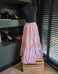 Hemant & Nandita floral ibiza boho midi rok resortwear roze M 38 tweedehands dames designer