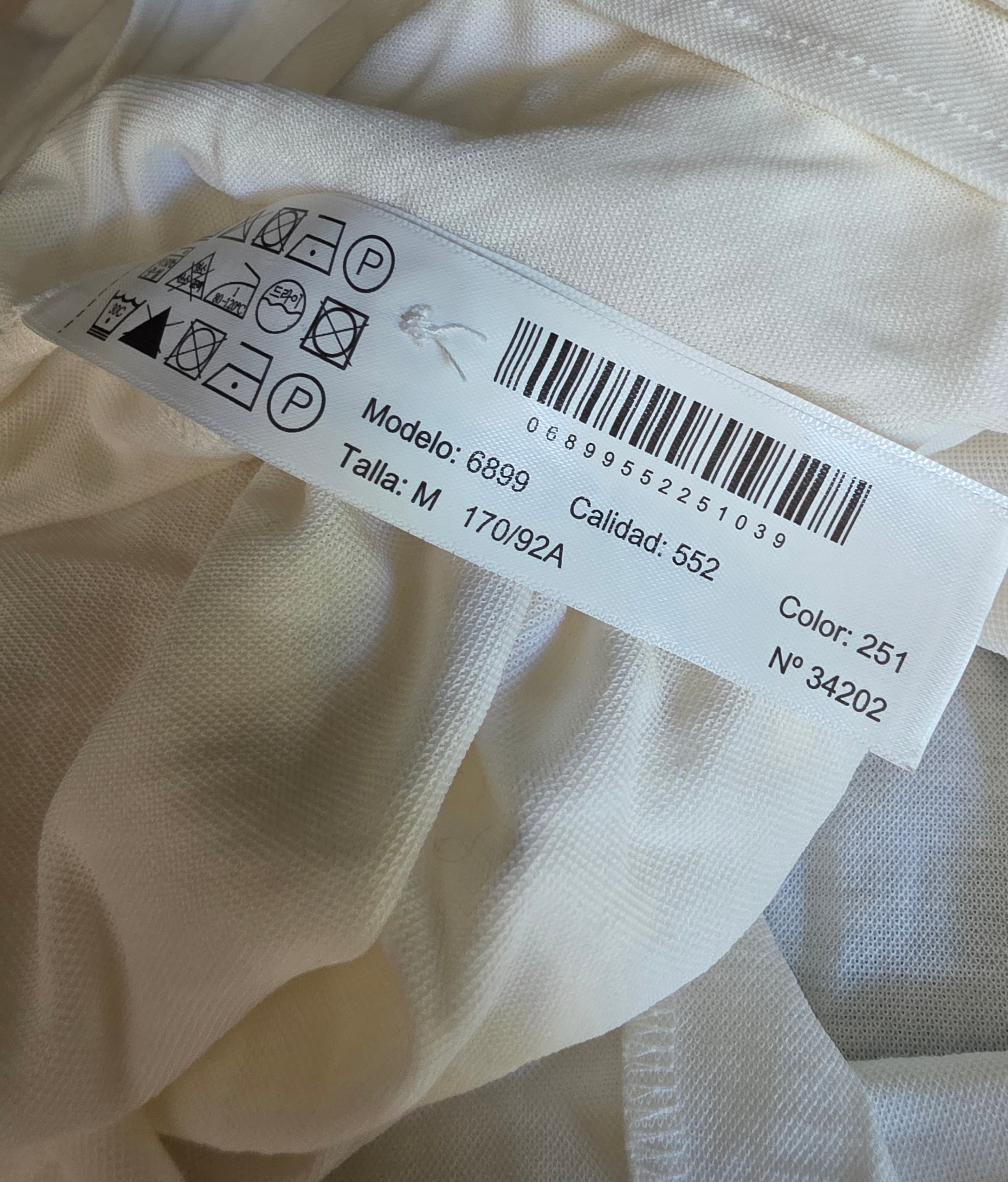 Massimo Dutti creme witte knoop top 38 M tweedehands dames