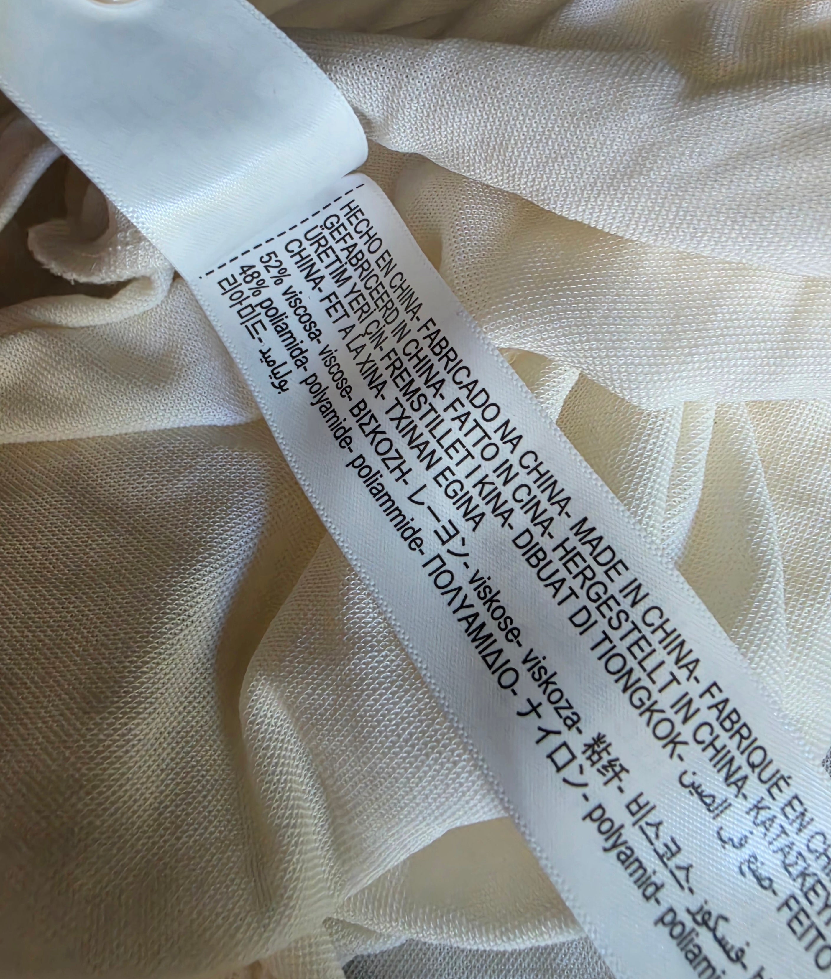 Massimo Dutti creme witte knoop top 38 M tweedehands dames
