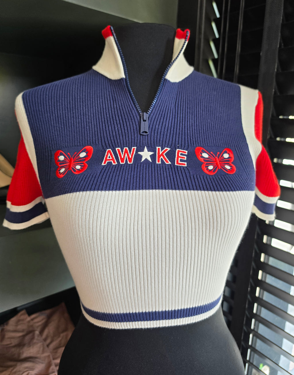 Tommy Hilfiger x Awake NY Racer knit top xxs 34 tweedehands dames