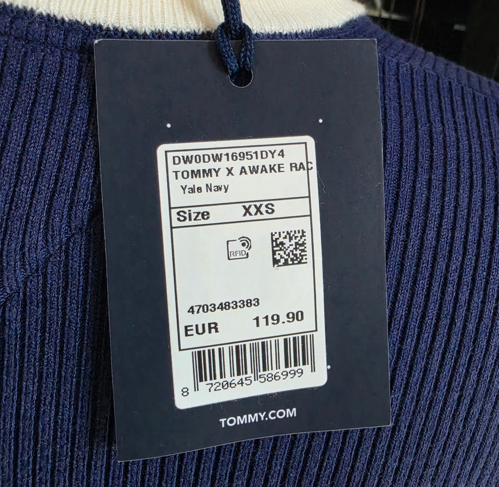 Tommy Hilfiger x Awake NY Racer knit top xxs 34 tweedehands dames