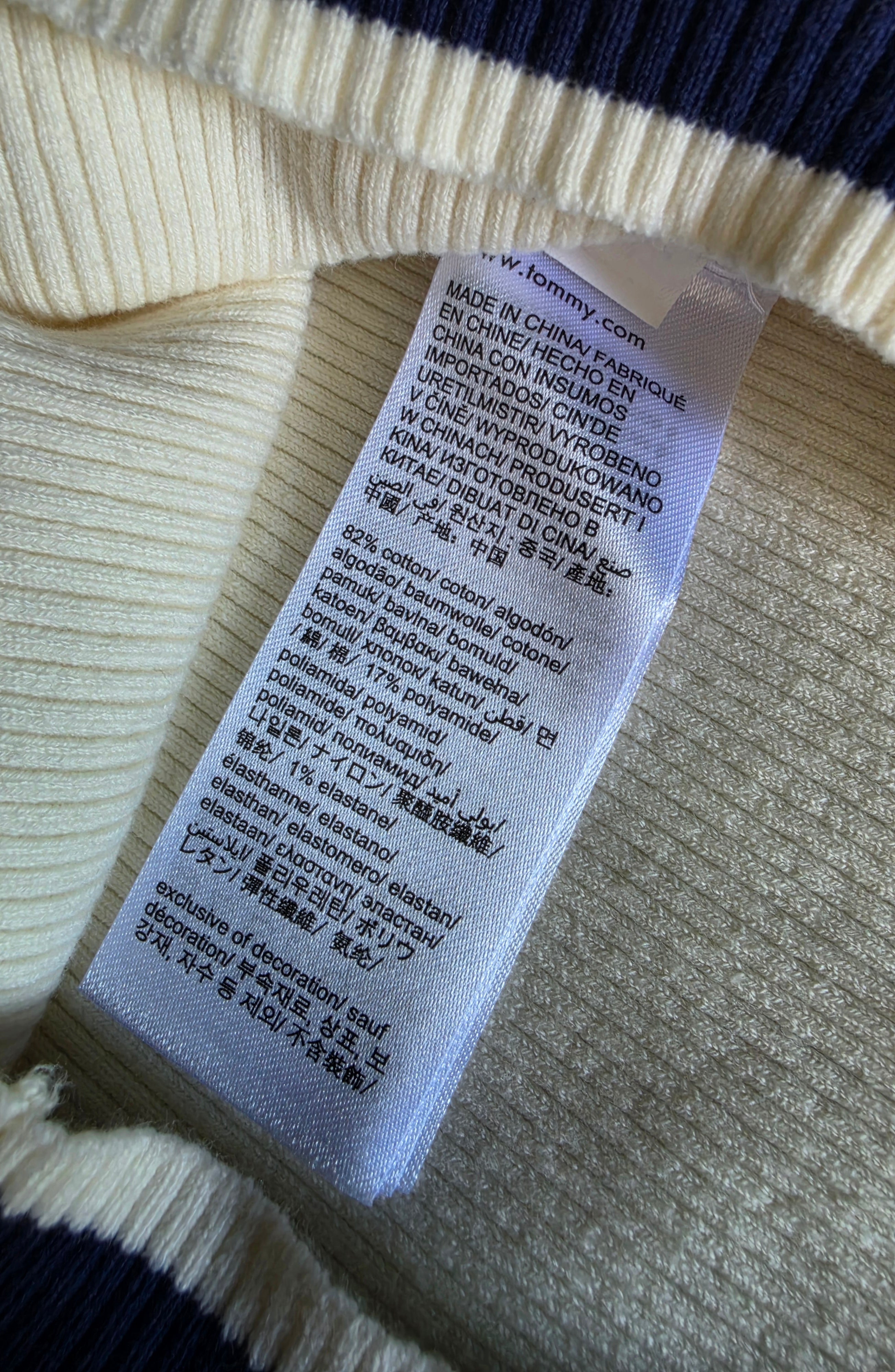 Tommy Hilfiger x Awake NY Racer knit top xxs 34 tweedehands dames