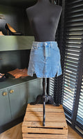 The Attico mid blue washed jeans spijkerrok mini xs 34 tweedehands dames designer