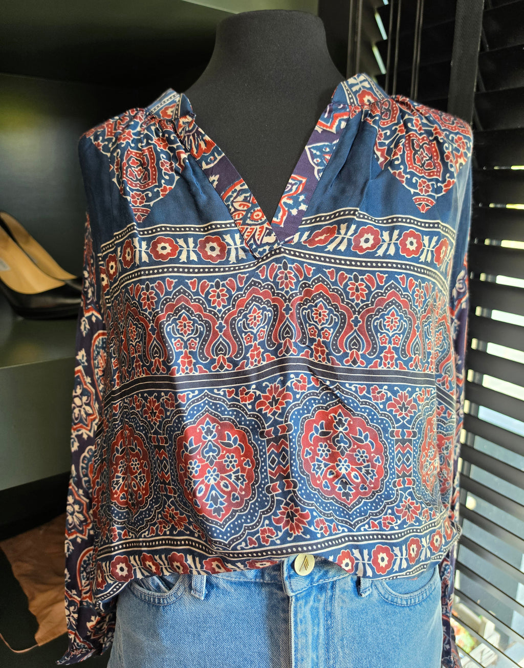 Valerie Khalfon top Gala blauw 38 M tweedehands dames designer