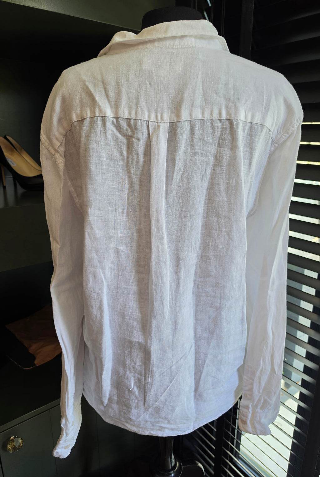 Aere 100% linnen blouse wit 40 L tweedehands dames designer