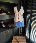Rat & Boa Blanca waistcoat gilet top creme wit xl tweedehands dames designer