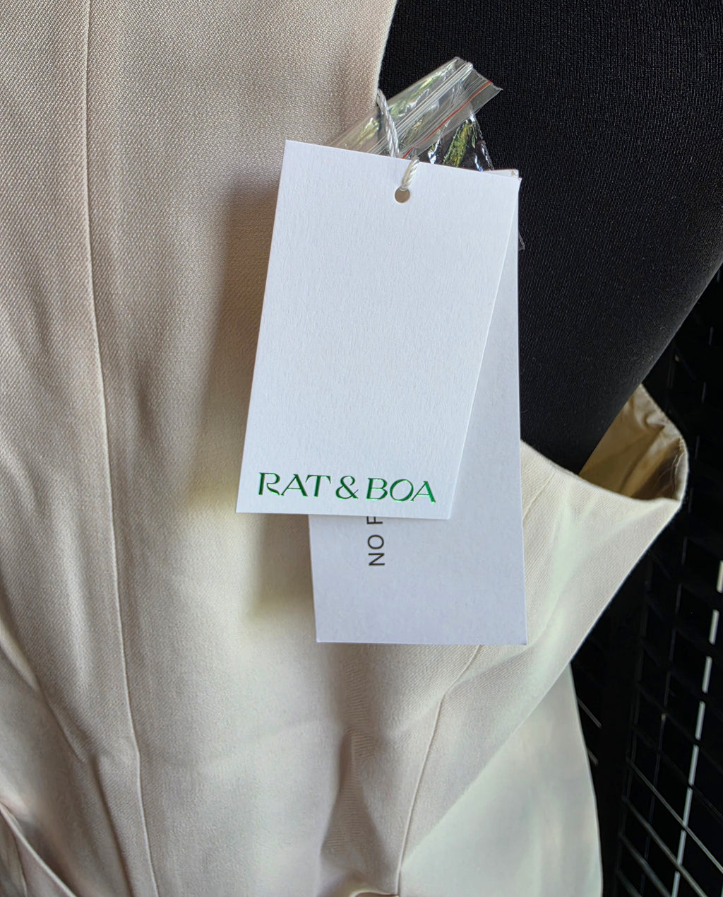Rat & Boa Blanca waistcoat gilet top creme wit xl tweedehands dames designer