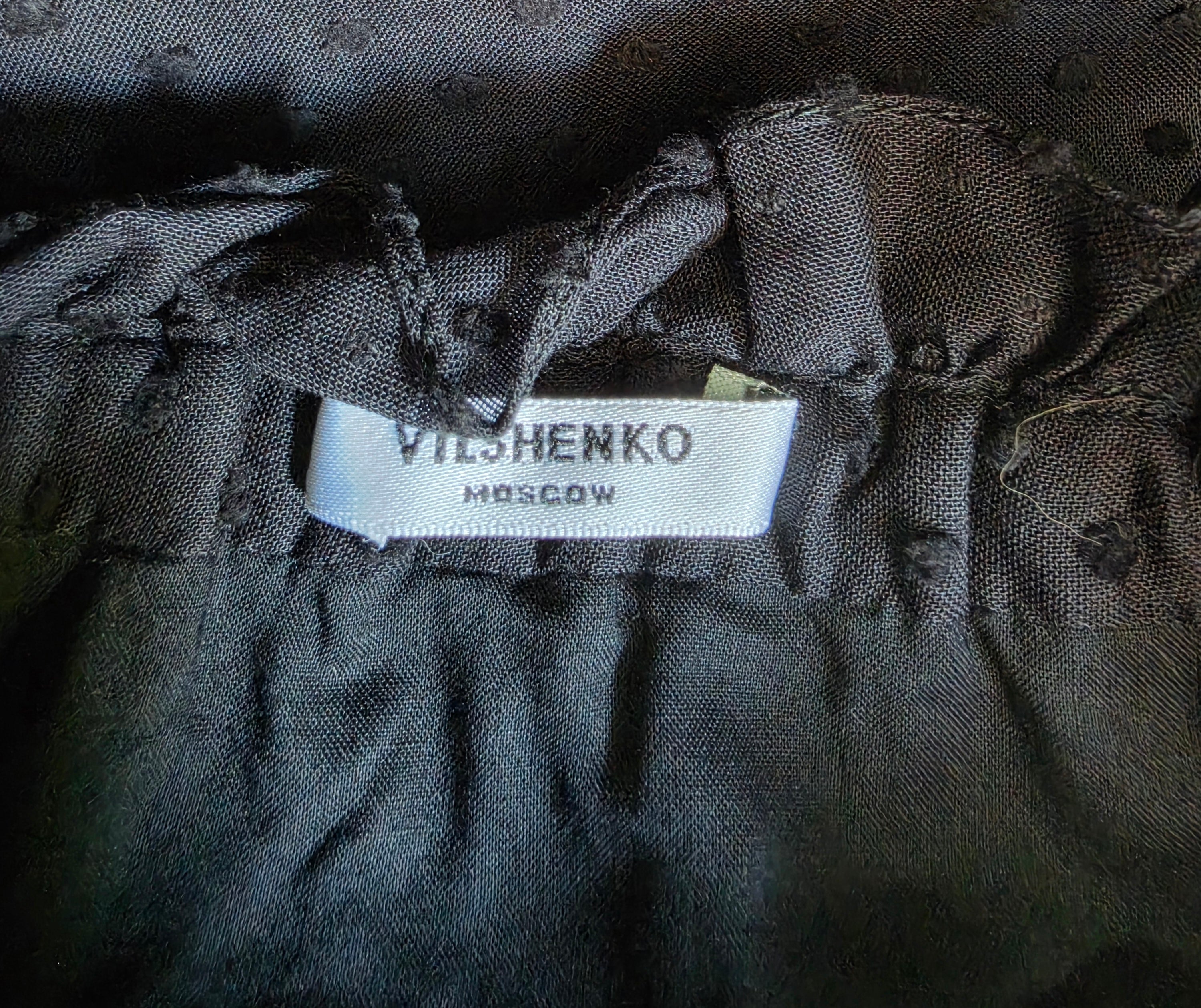 Vilshenko off shoulder broderie top zwart fr38 tweedehands designer dames
