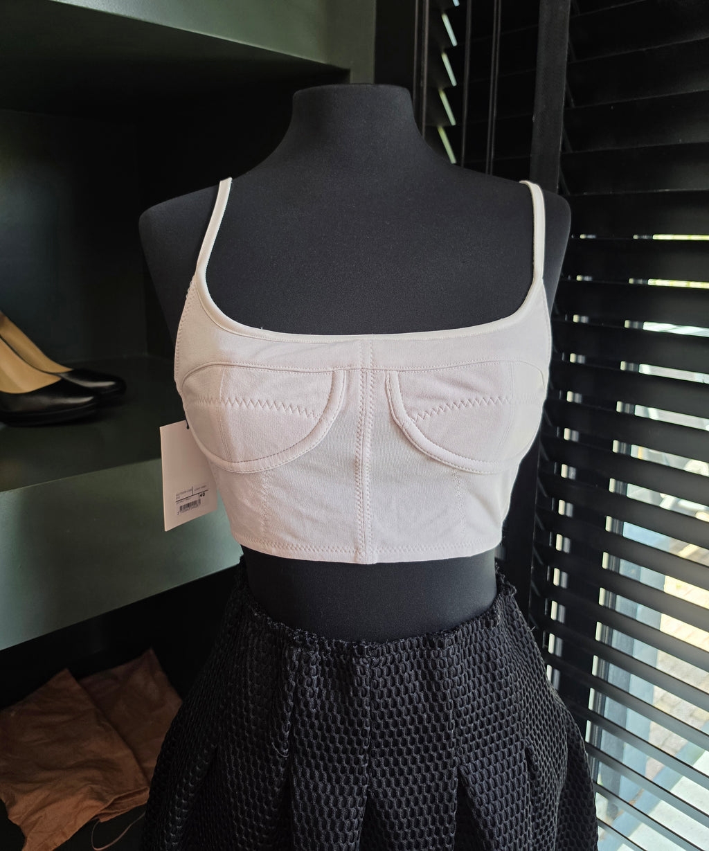 Jacquemus Le Haut Underwire bustier top grijs FR40 tweedehands designer dames