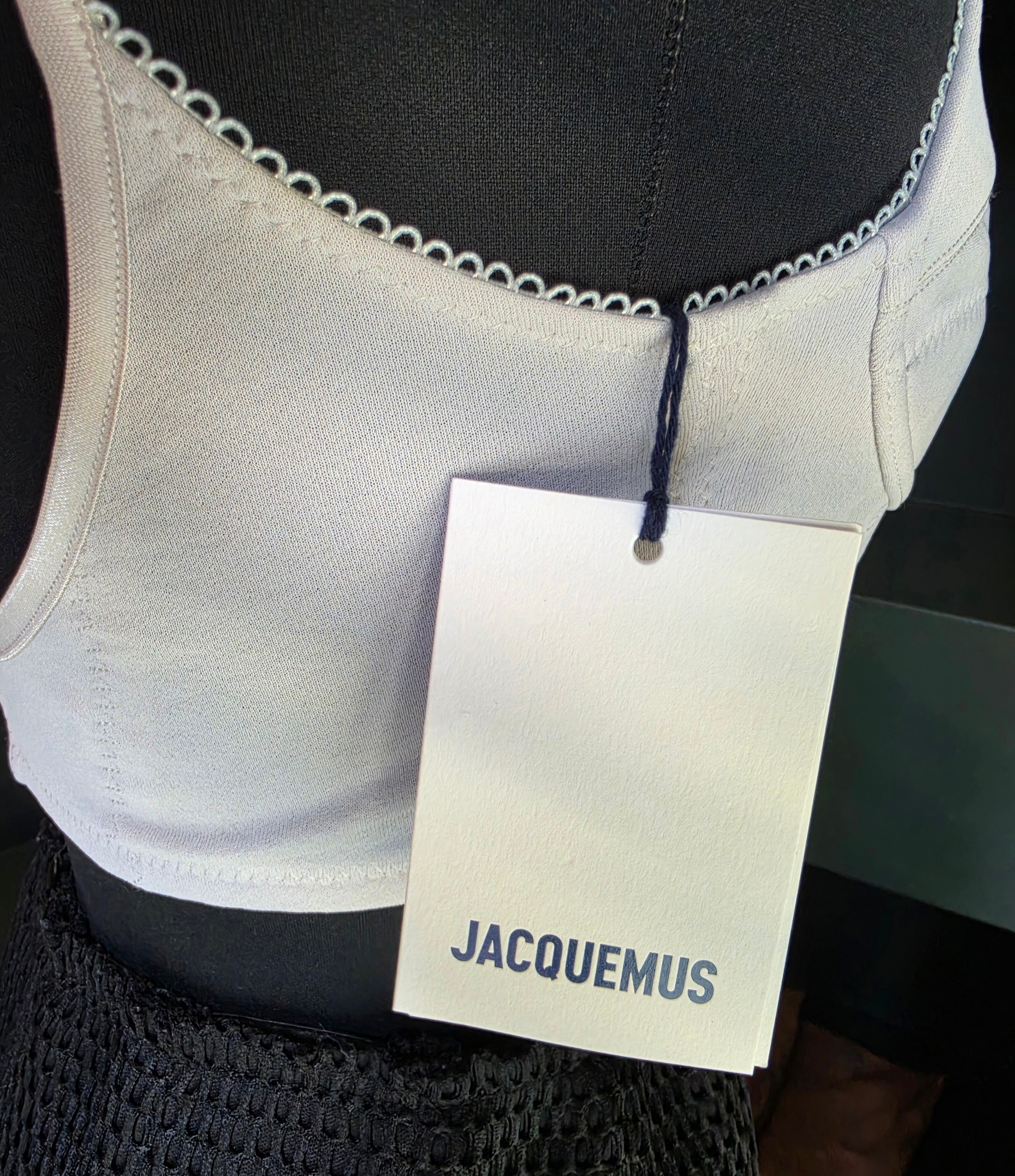 Jacquemus Le Haut Underwire bustier top grijs FR40 tweedehands designer dames