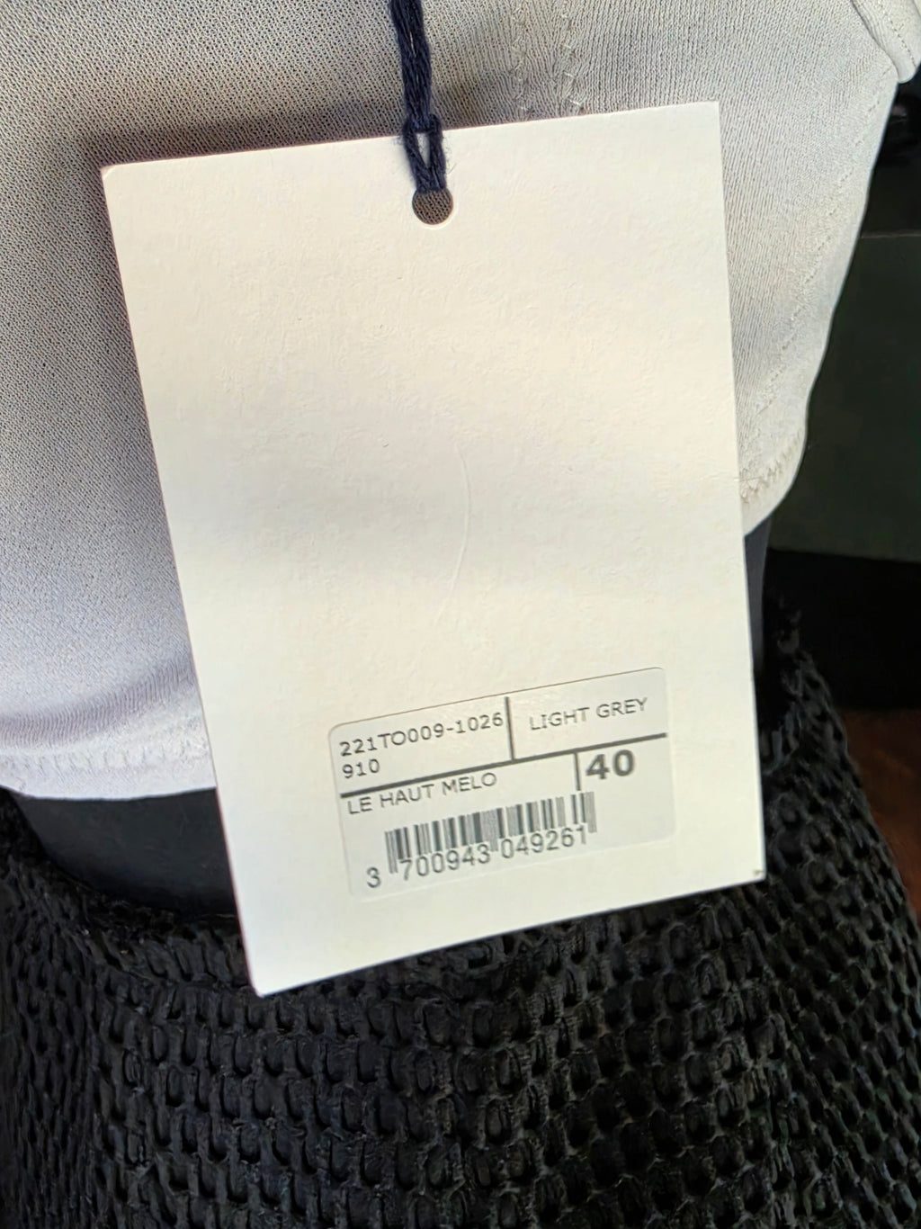 Jacquemus Le Haut Underwire bustier top grijs FR40 tweedehands designer dames