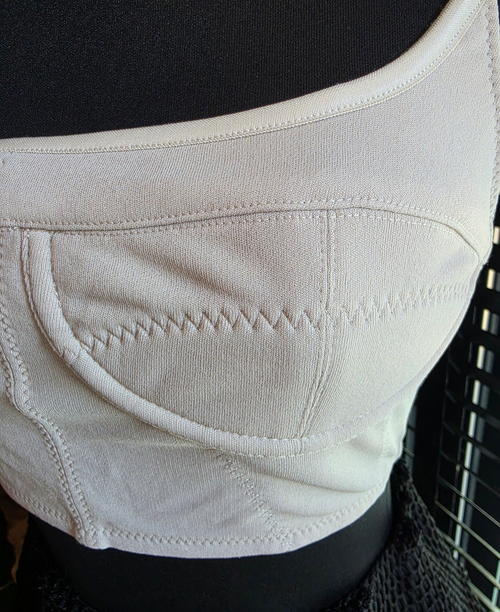 Jacquemus Le Haut Underwire bustier top grijs FR40 tweedehands designer dames