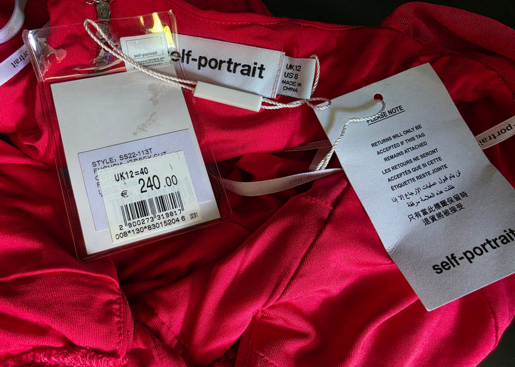 Self-Portrait cut out roze halter top maat 40 tweedehands designer dames