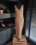 Sass & Bide midi jurk goud Vagabond Heart S 36 tweedehands designer dames