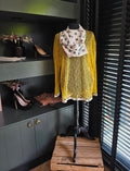 Valentino kanten blouse top geel IT40 xs 34 ongedragen tweedehands designer dames kleding