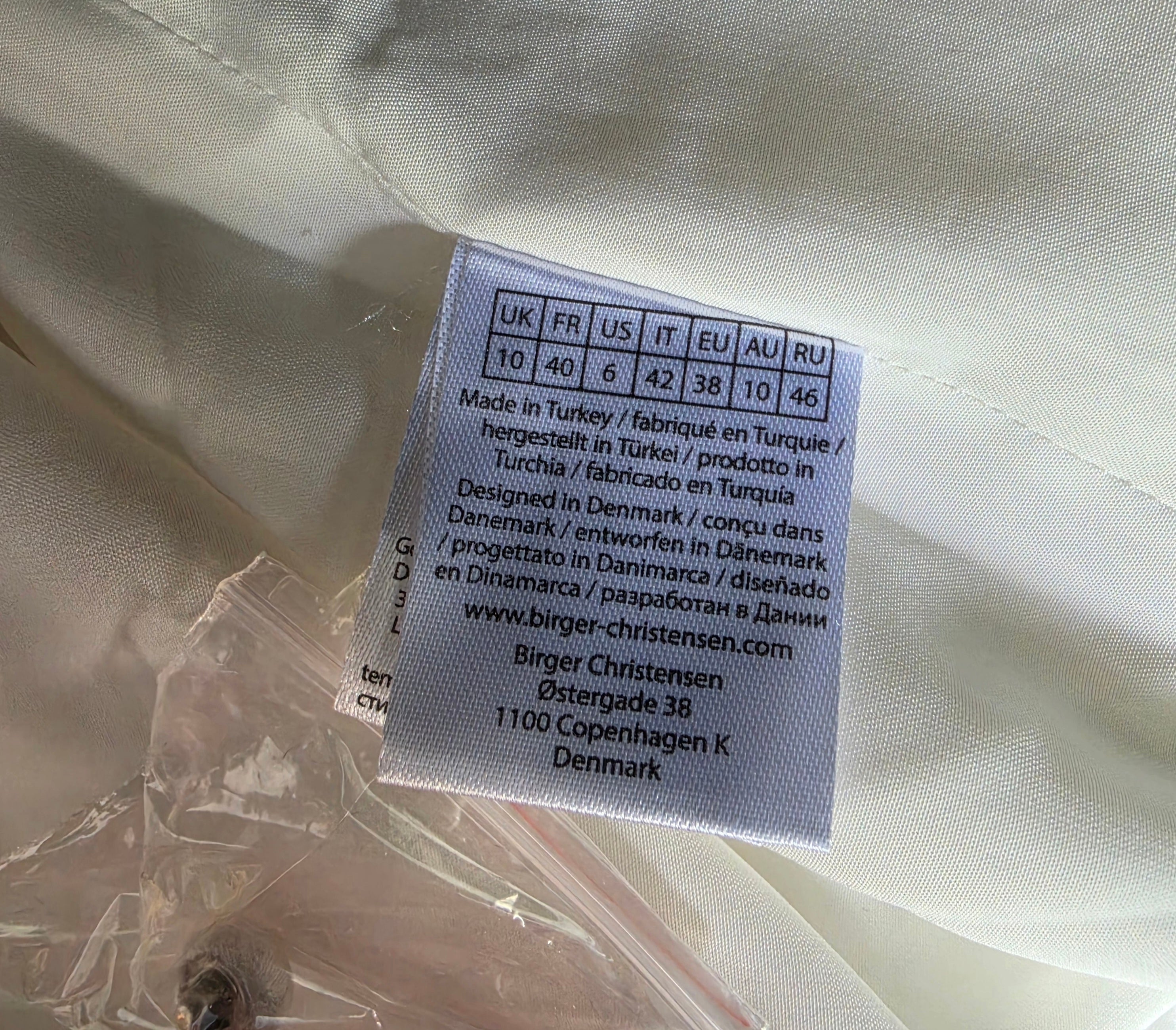Rotate midi rok caitlin wit 38 M split en knoopjes tweedehands dames designer