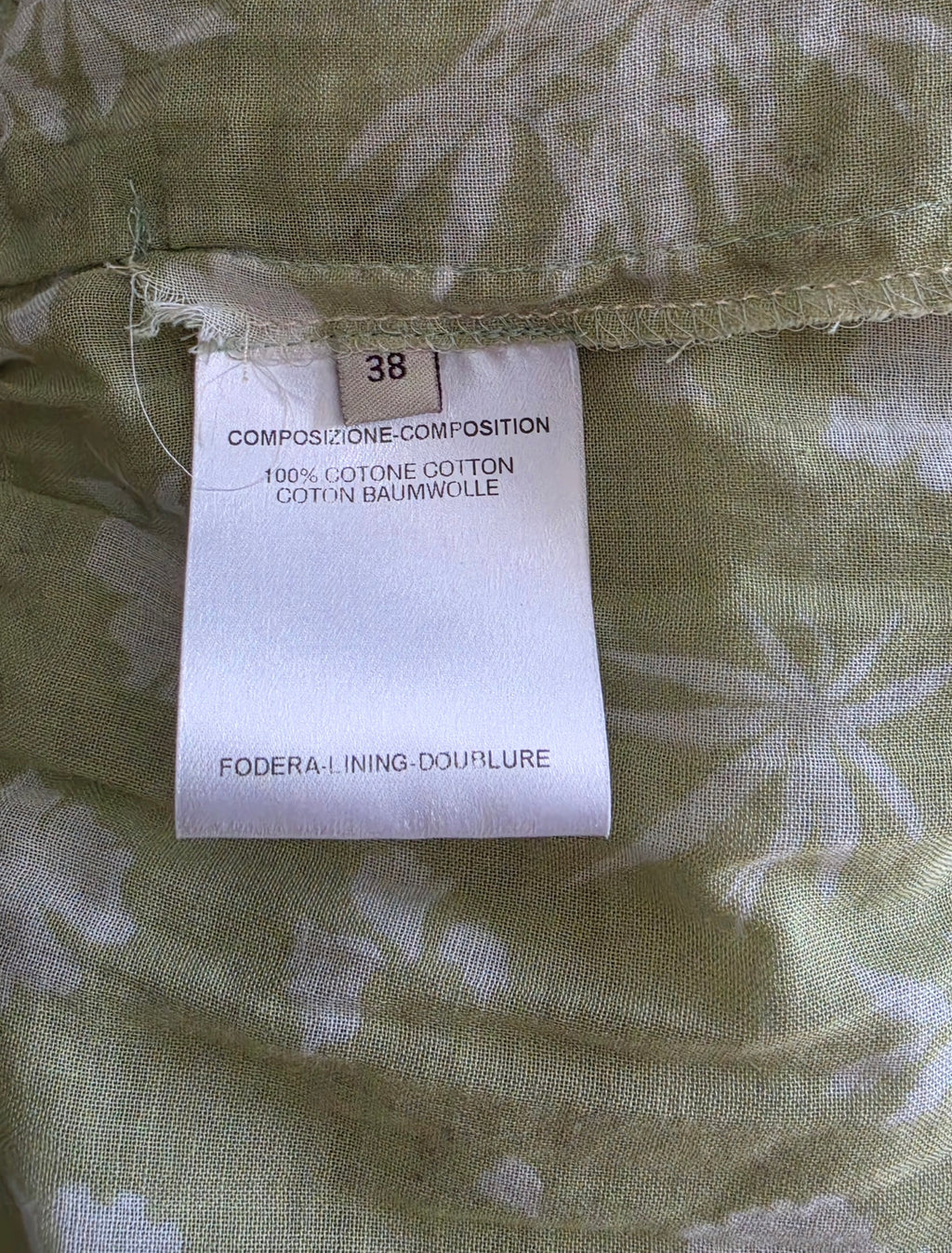 Stella Mccartney catwalk jurk groen chiffon voilant 38 M tweedehands designer dames