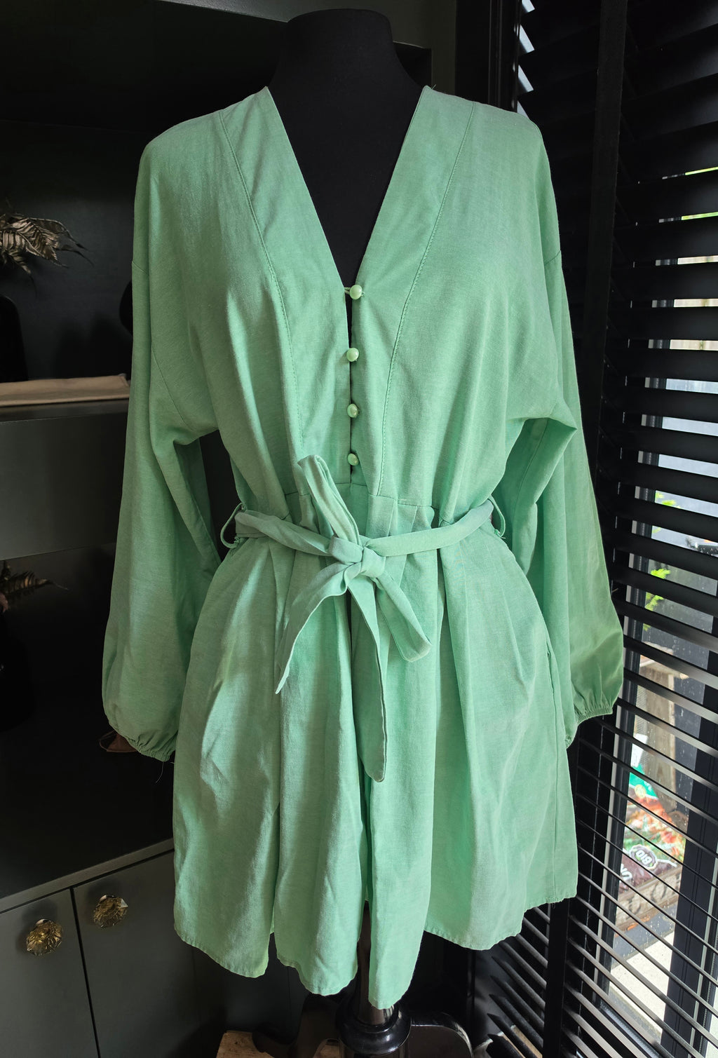 Mochy korte jurk groen M/L tweedehands dames