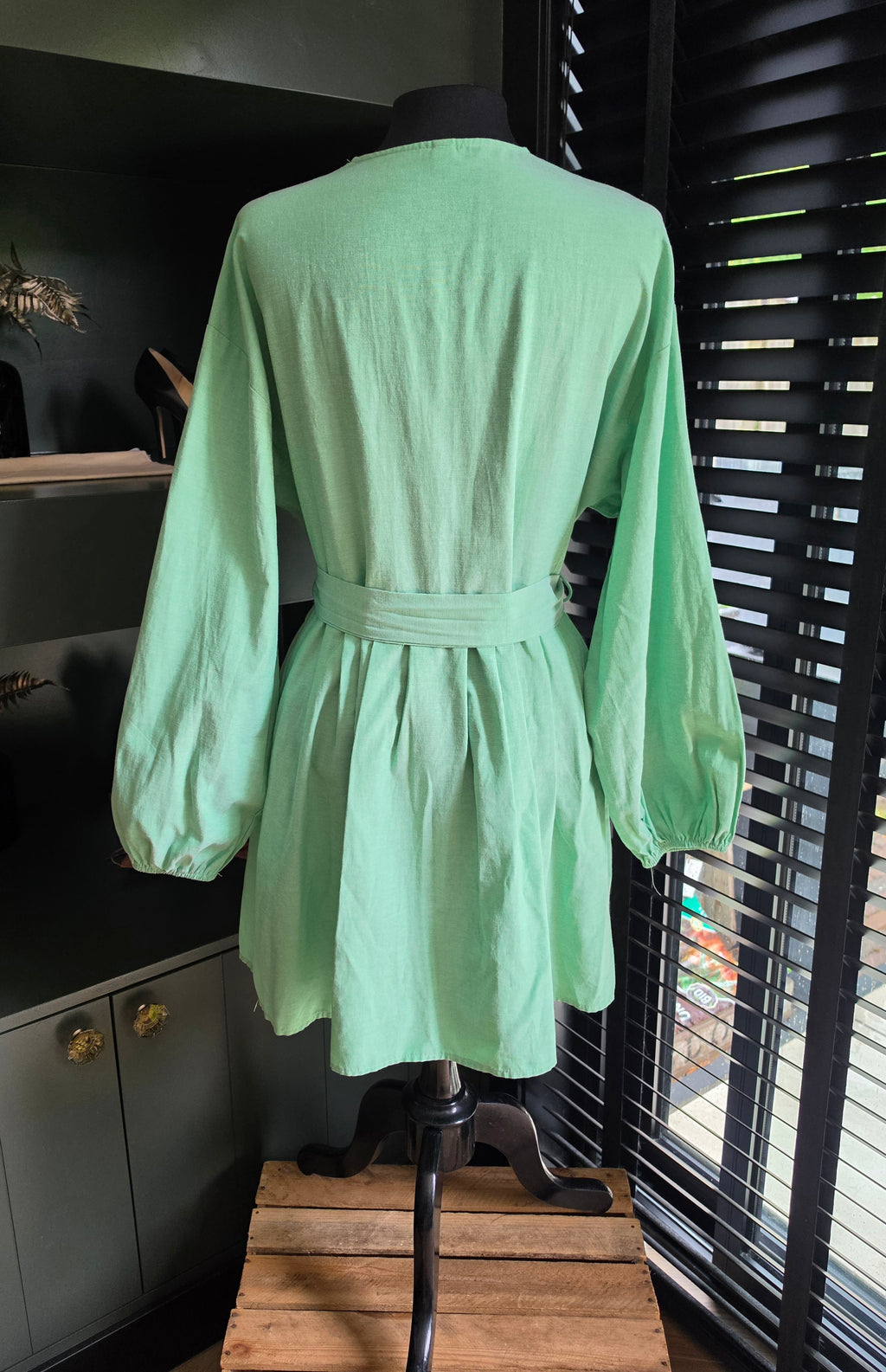 Mochy korte jurk groen M/L tweedehands dames