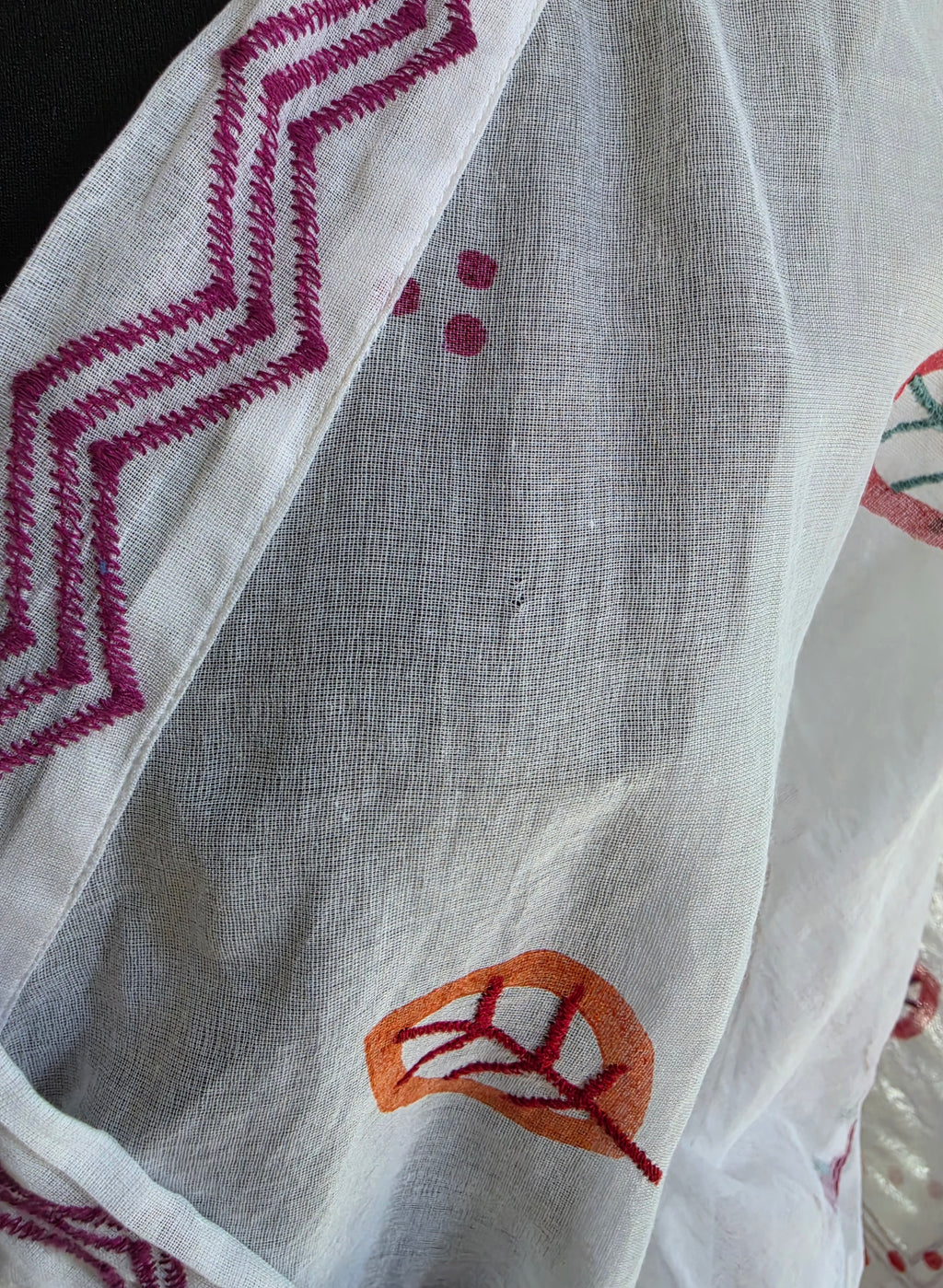 Gundrun Sjoden wikkel jasje kimono 42 xl katoen tweedehands dames