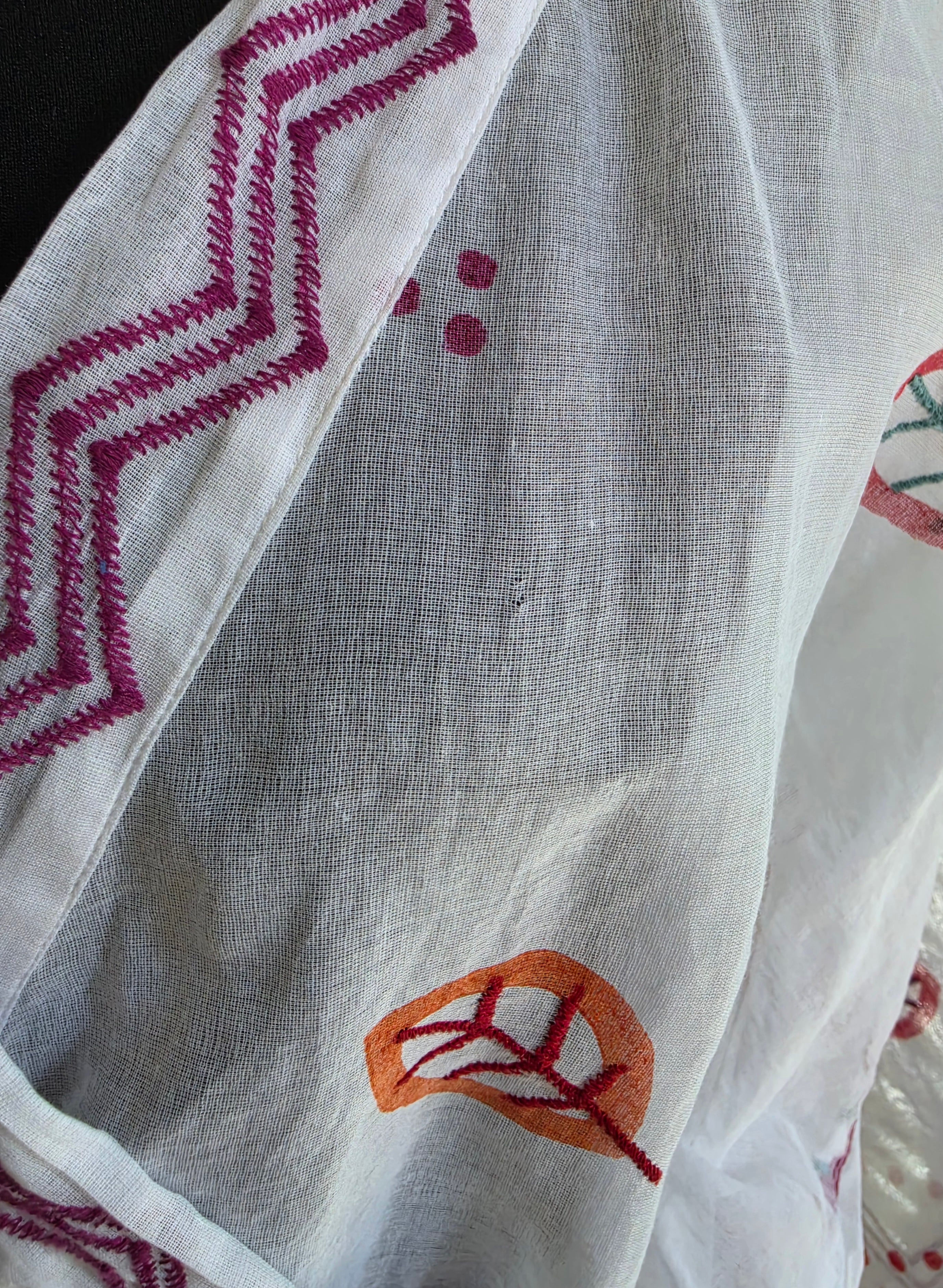 Gundrun Sjoden wikkel jasje kimono 42 xl katoen tweedehands dames