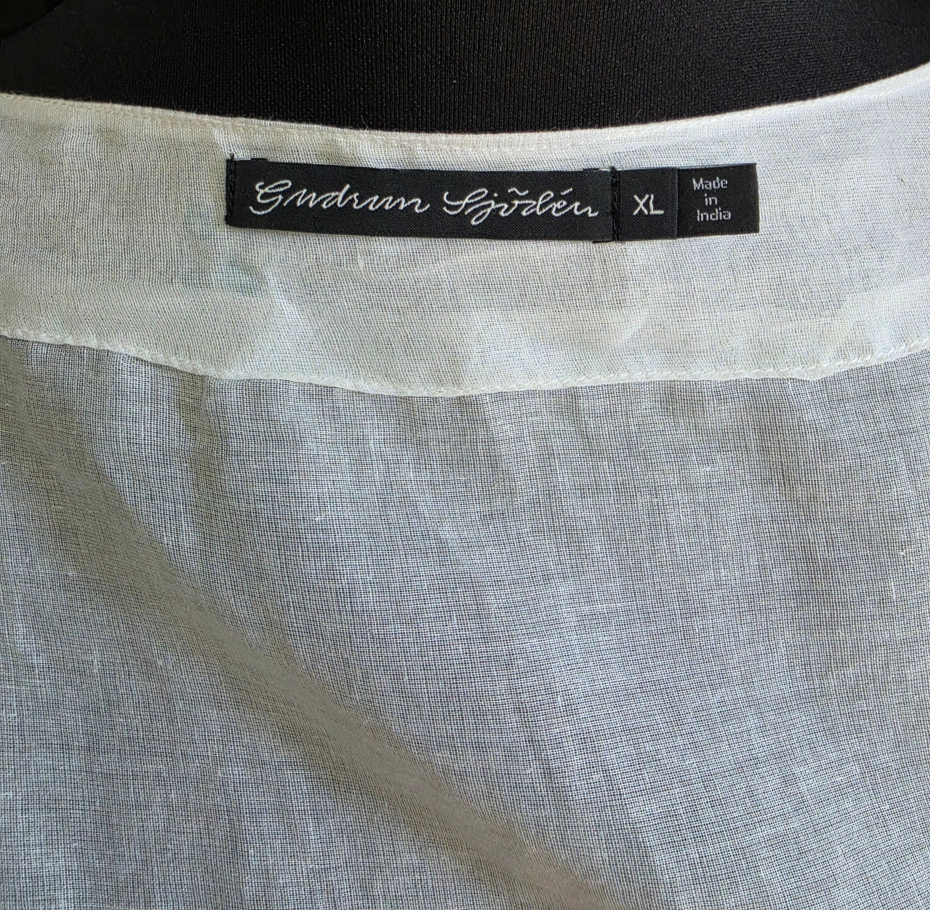 Gundrun Sjoden wikkel jasje kimono 42 xl katoen tweedehands dames