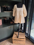 SNDYS mini jurk beige linnen 38 M tweedehands dames
