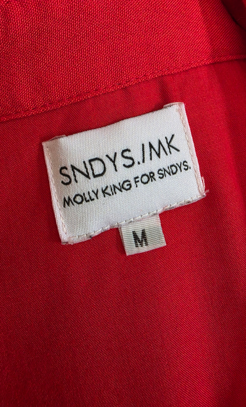 SNDYS korte wikkeljurk rood 38 M tweedehands dames
