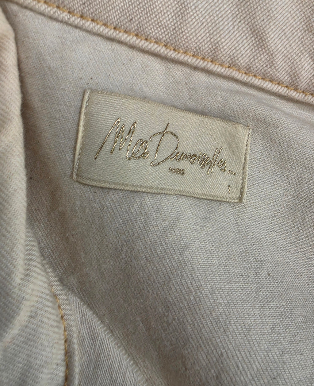 Mes Demoiselles cropped denim gilet beige S 36 tweedehands dames designer