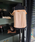 Sezane roze zijde mouwloze top 36 S tweedehands dames designer