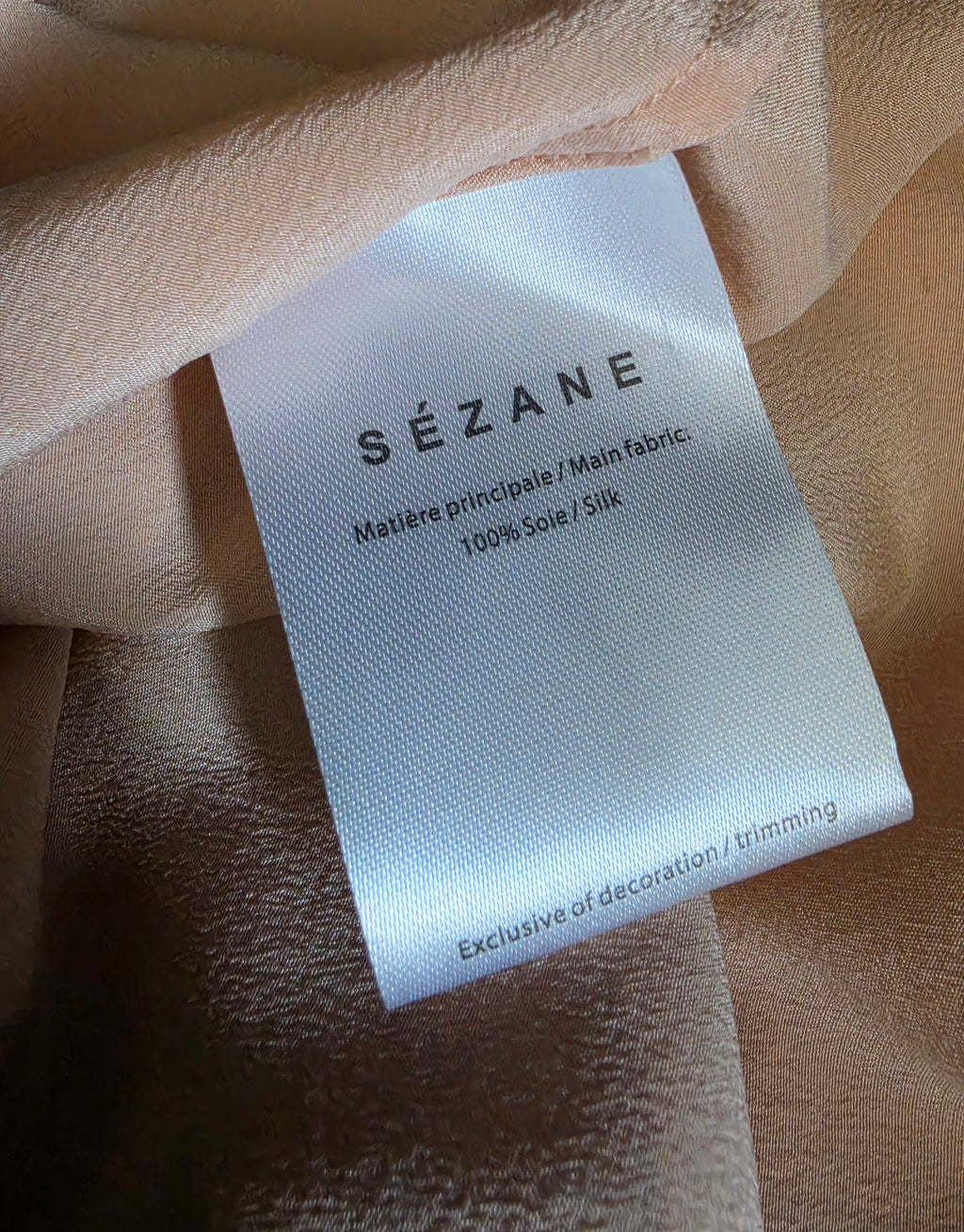 Sezane roze zijde mouwloze top 36 S tweedehands dames designer