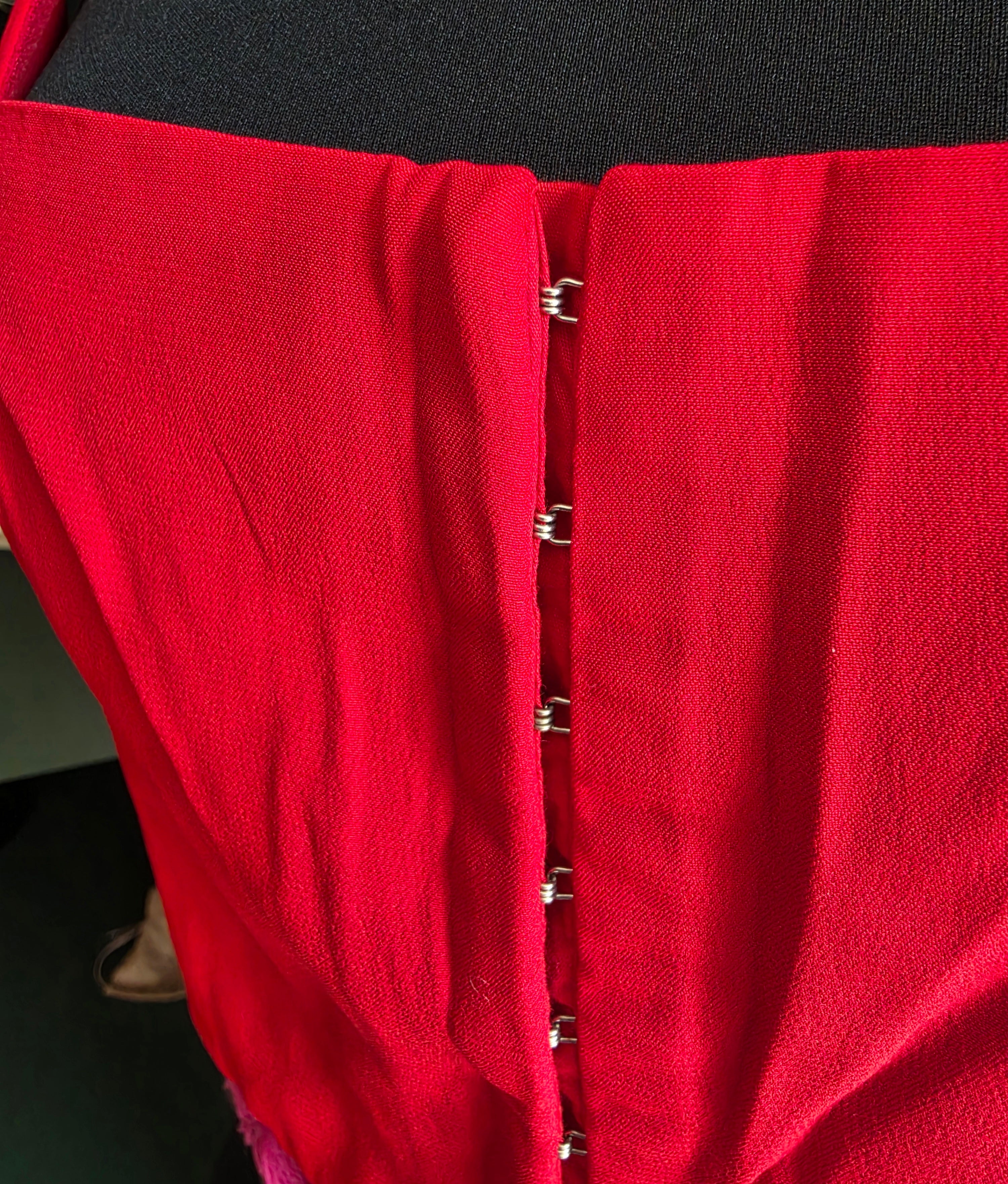 STAUD crop top rood M 38 kwastjes tweedehands dames