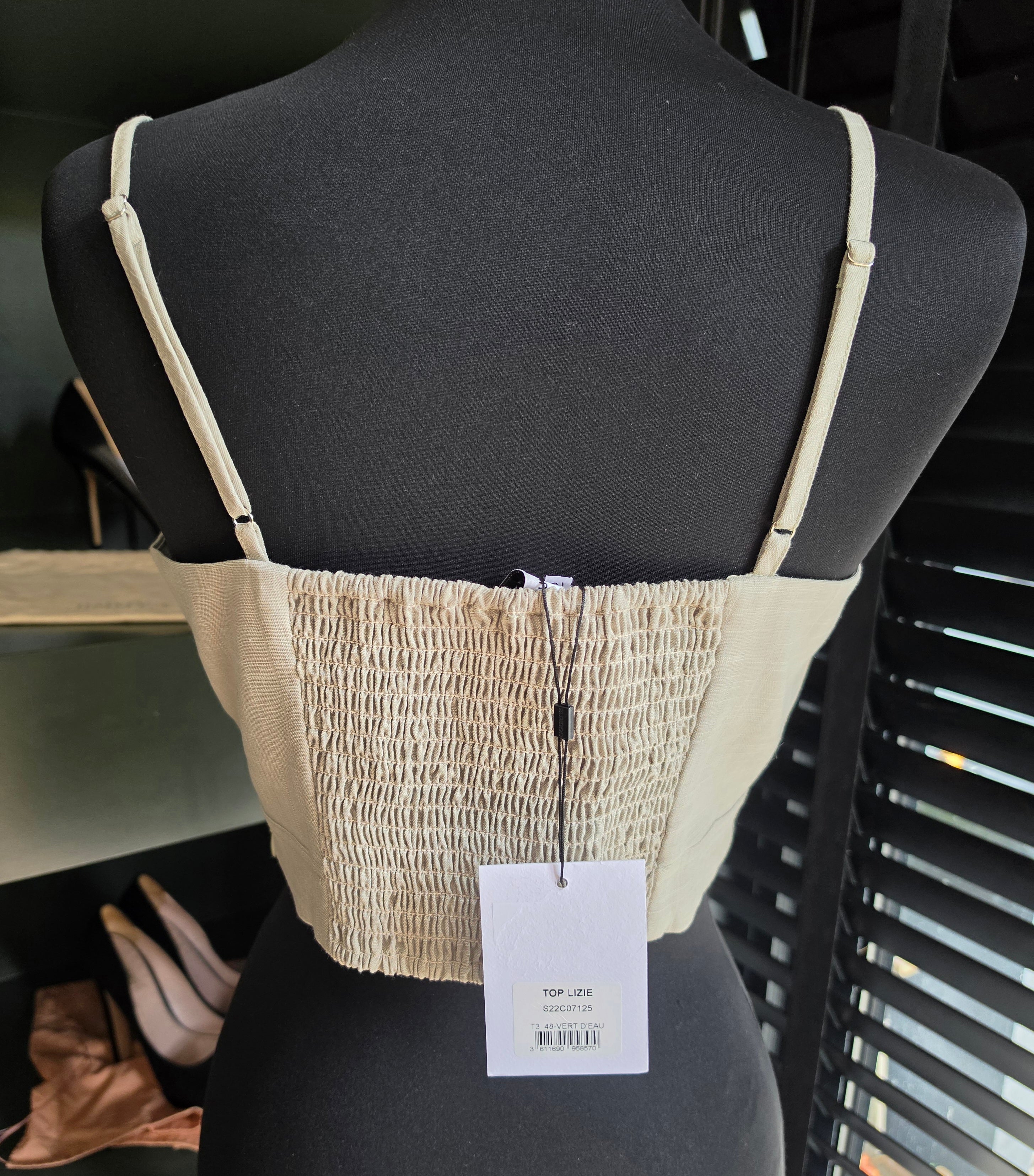 Suncoo bustier crop top Lizie groen L 40 tweedehands dames