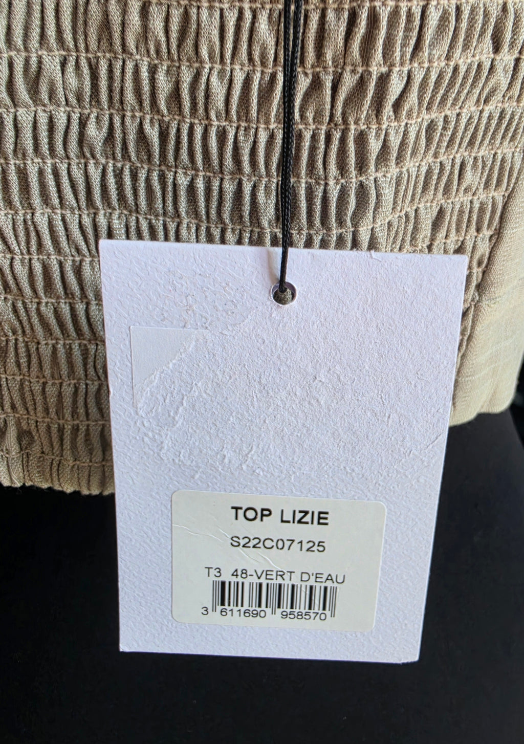 Suncoo bustier crop top Lizie groen L 40 tweedehands dames