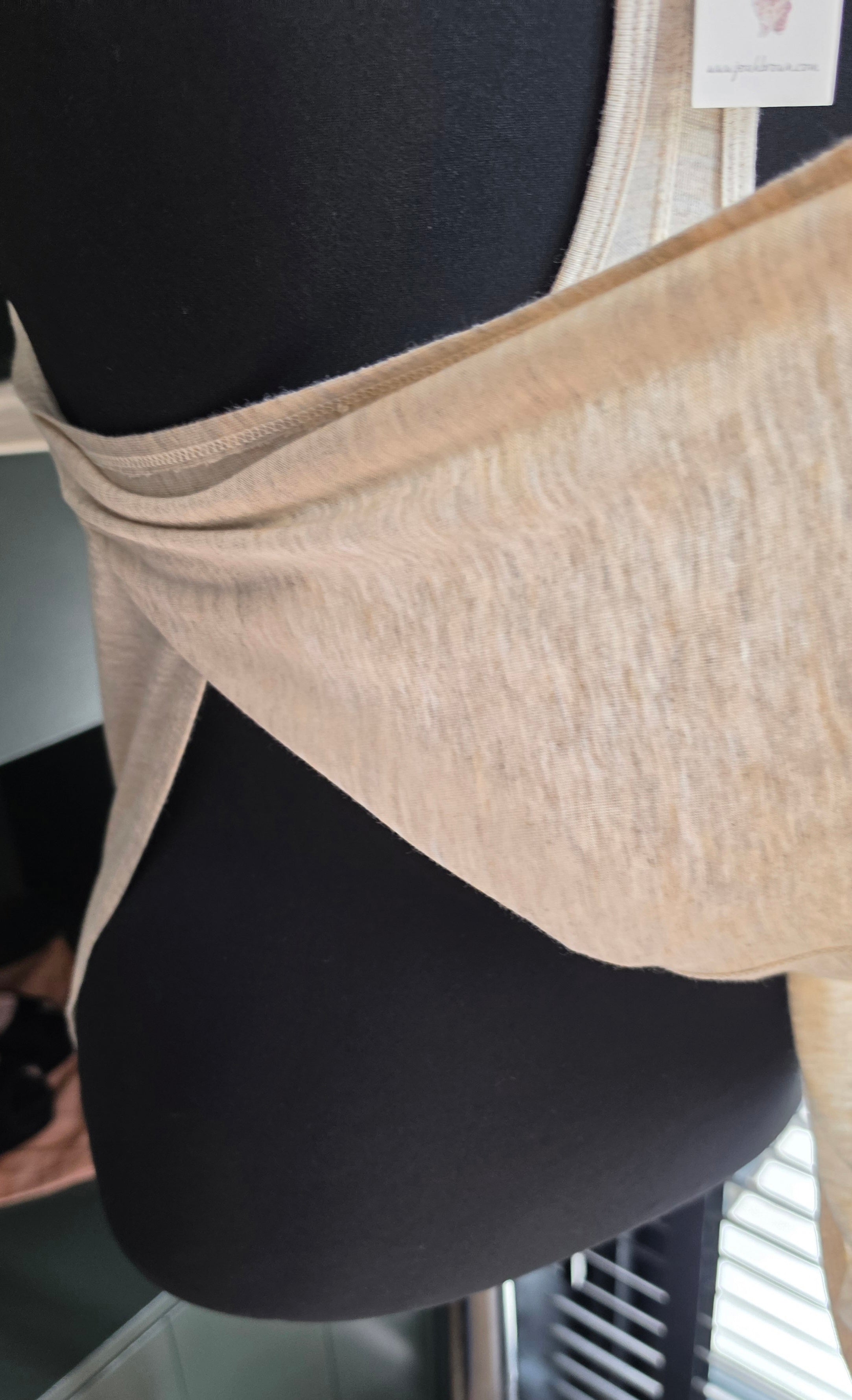 Joah Brown oversized racerback tank top beige s/m tweedehands dames