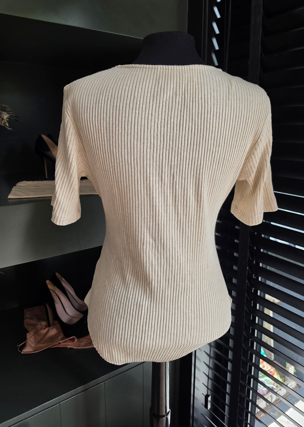 Mara Hoffman rib body beige L tweedehands dames designer