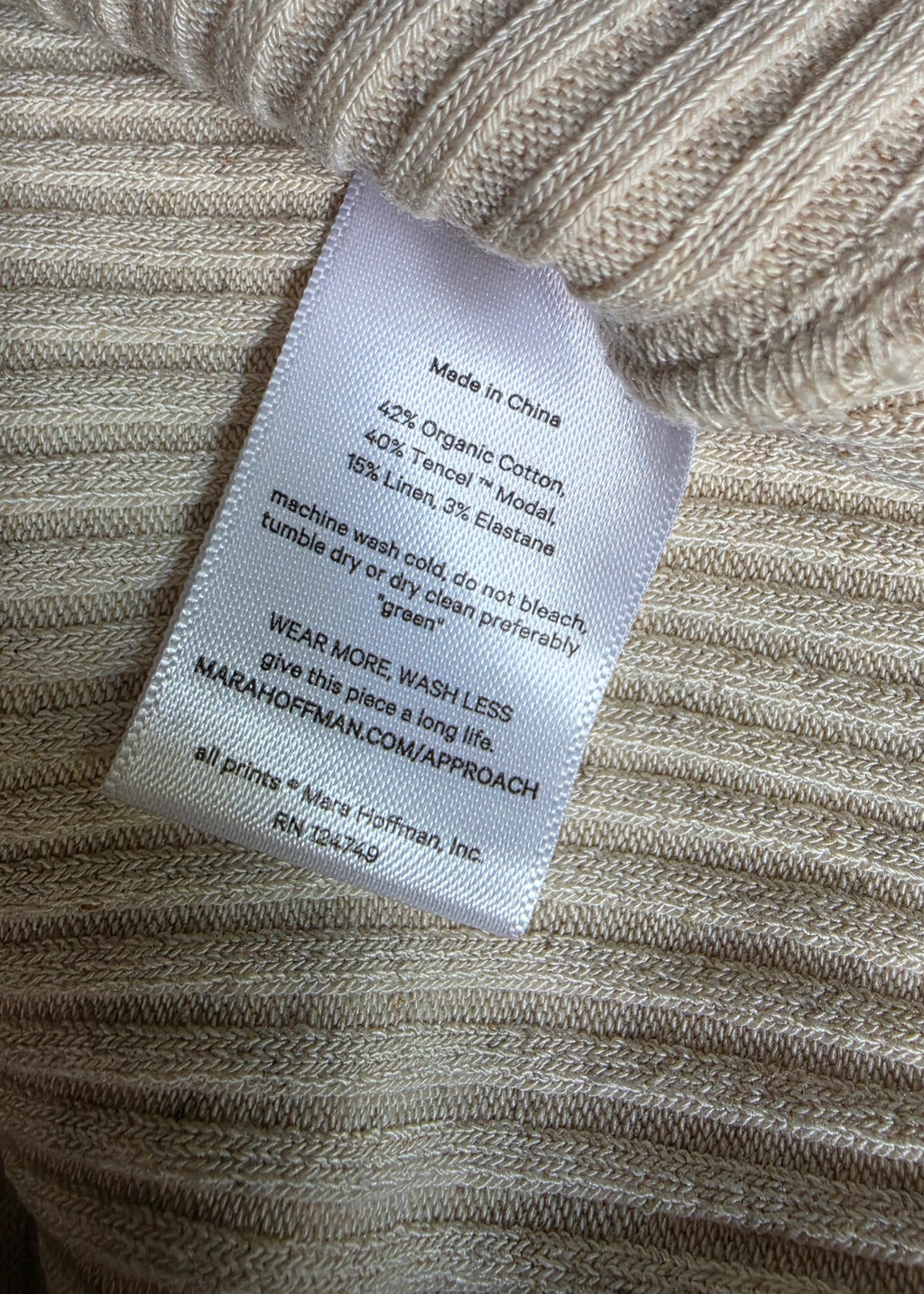 Mara Hoffman rib body beige L tweedehands dames designer