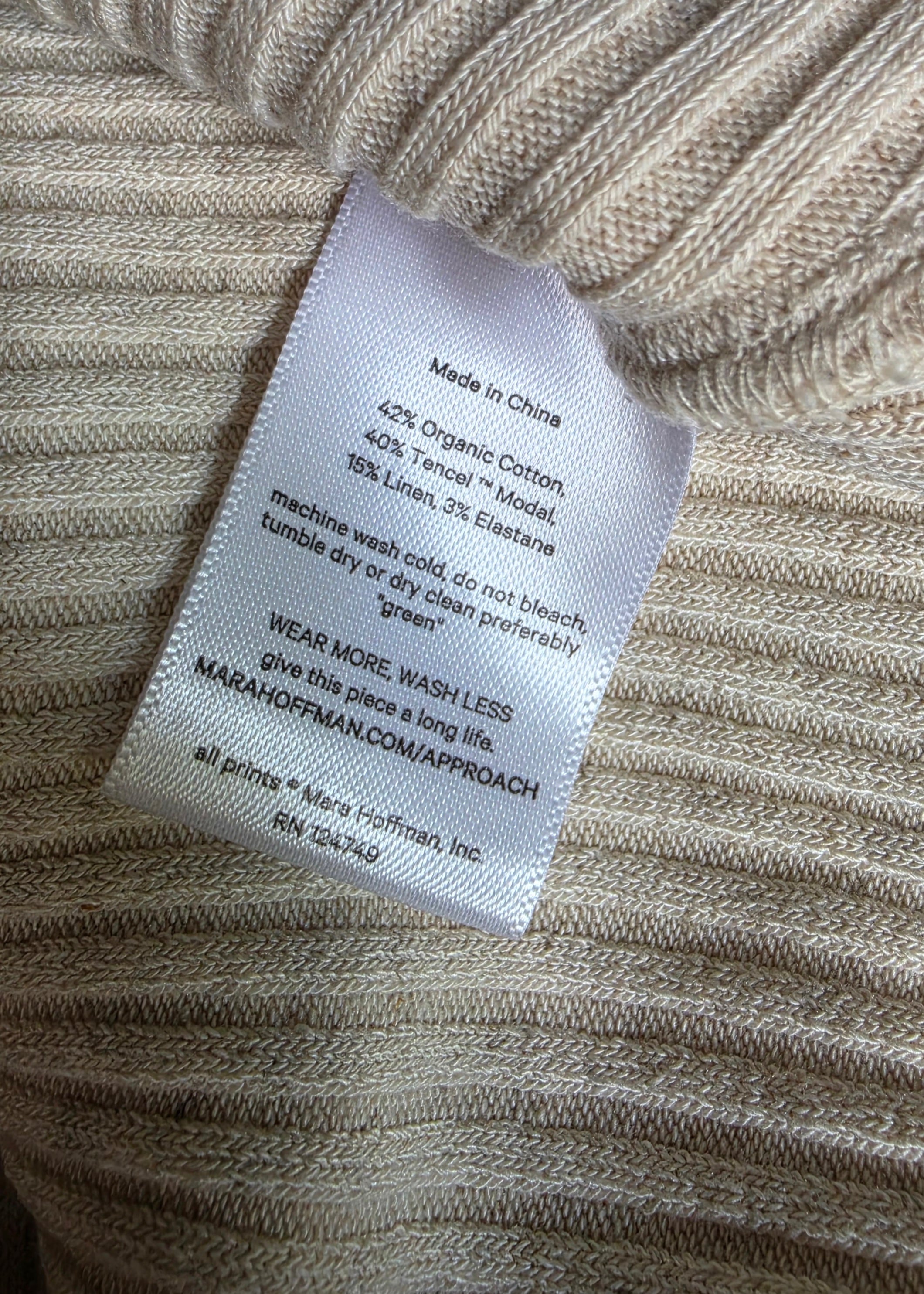 Mara Hoffman rib body beige L tweedehands dames designer
