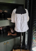 Reformation linnen top wit Salina 44 xxl tweedehands dames kleding