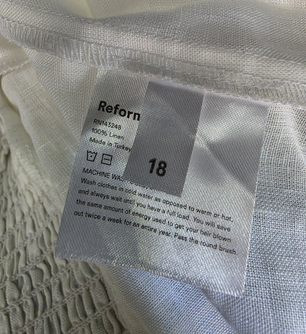 Reformation linnen top wit Salina 44 xxl tweedehands dames kleding