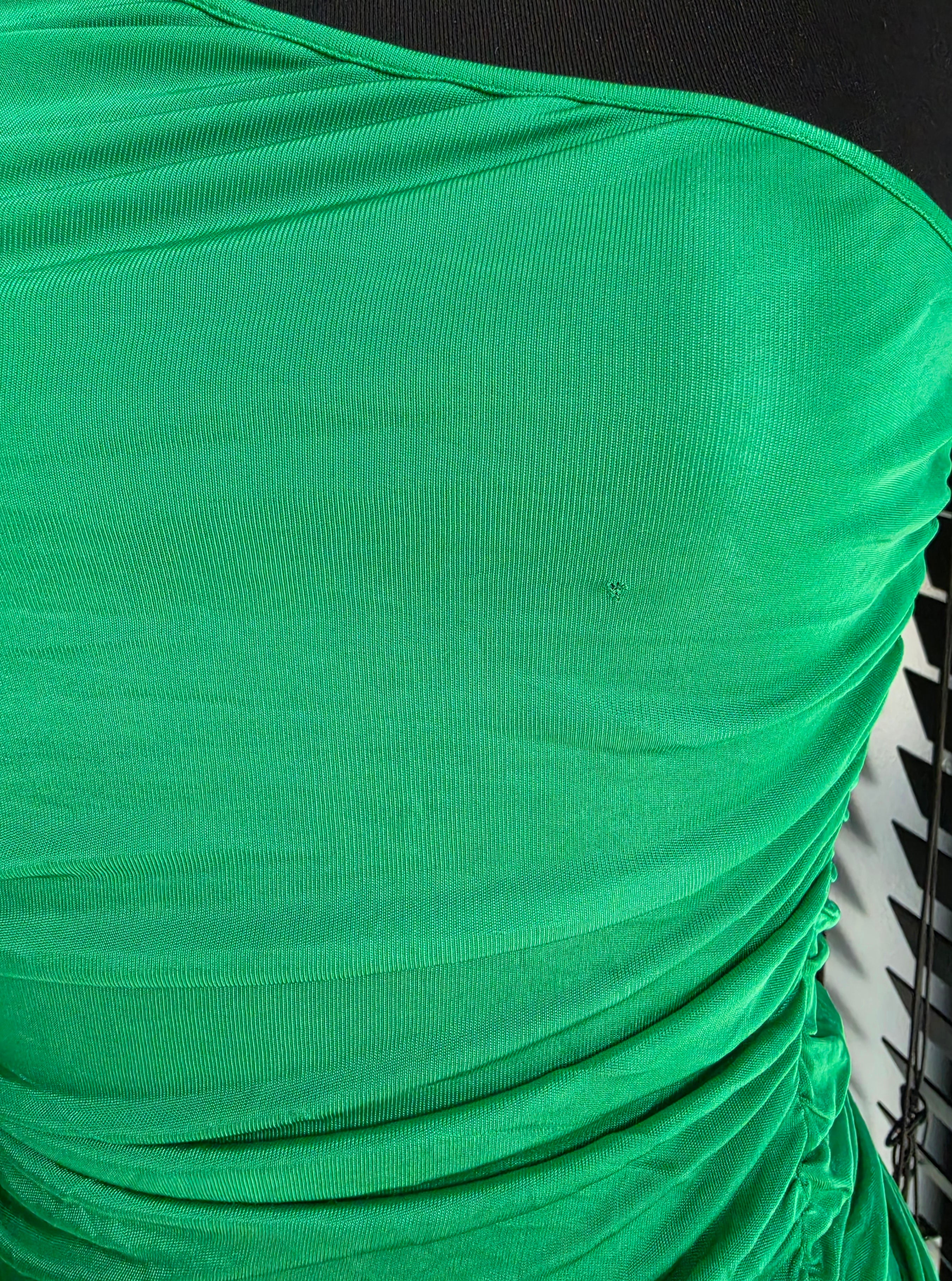 Hanne Bloch one shoulder top groen S 36 tweedehands designer dames