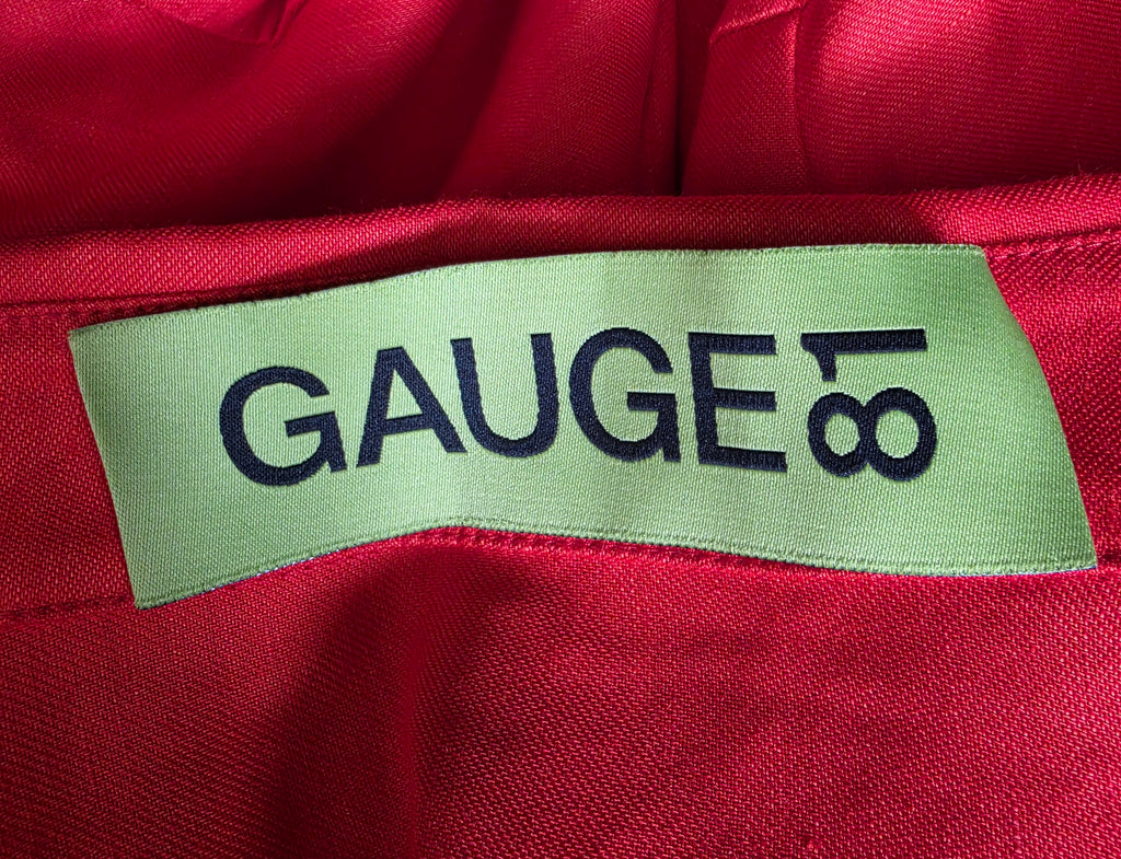 Gauge81 wikkel crop top linnen oranje 38 M tweedehands dames