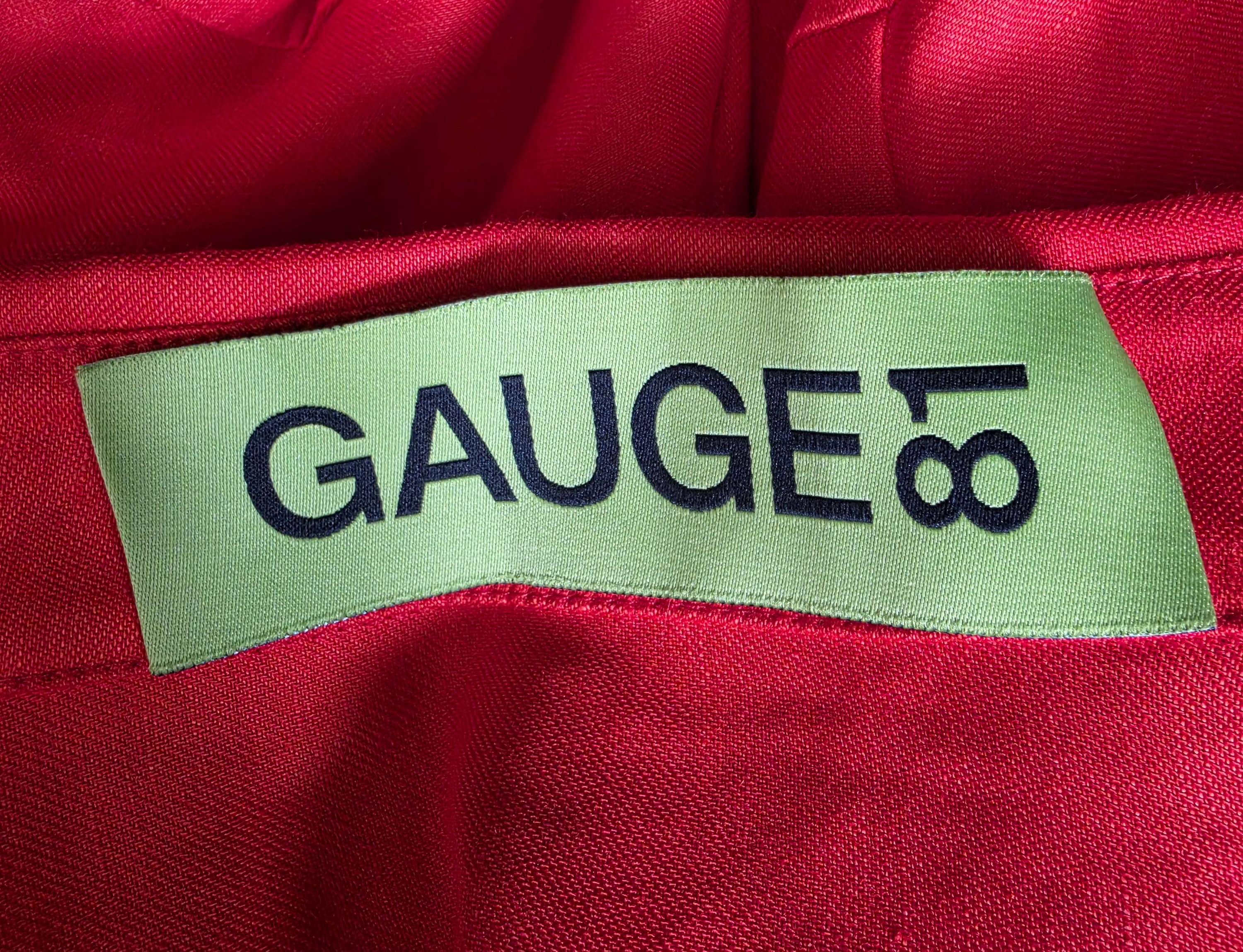 Gauge81 wikkel crop top linnen oranje 38 M tweedehands dames